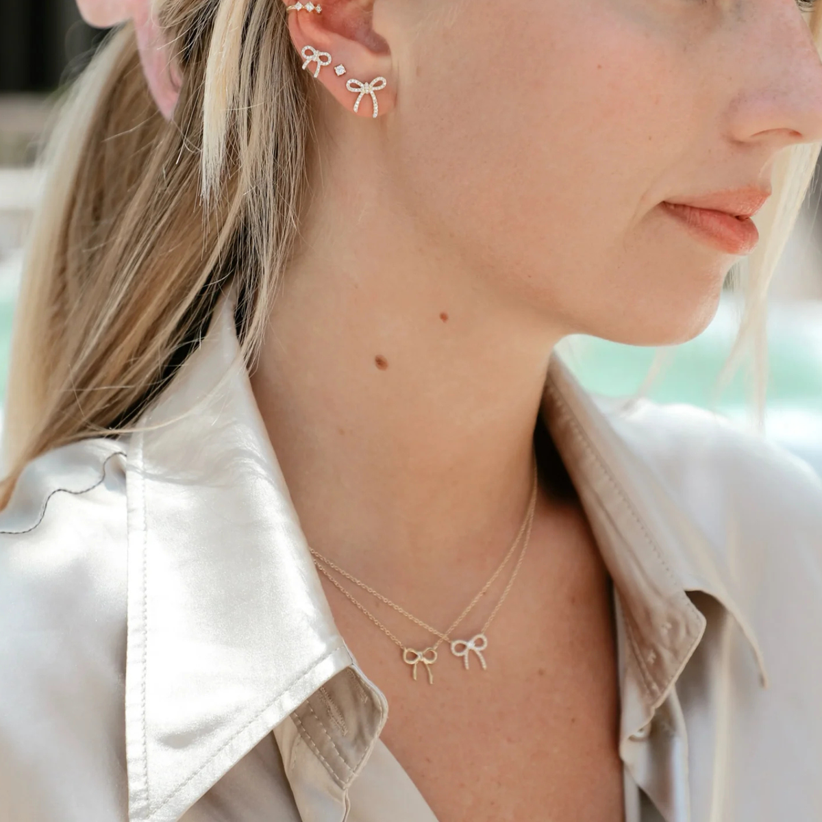 Gold Bow Necklace: Wear the Coquette Trend in 14k Gold