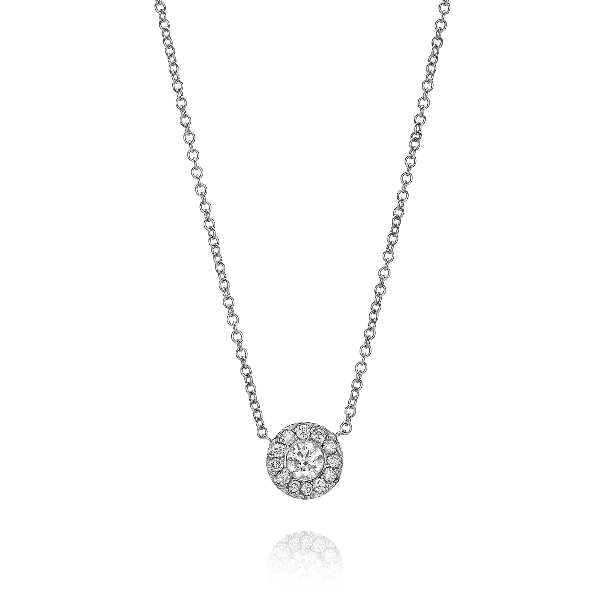 1 Carat Illusion Diamond Pendant Necklace (.35 ct) — Necklaces — Mama Bijoux fine jewelry