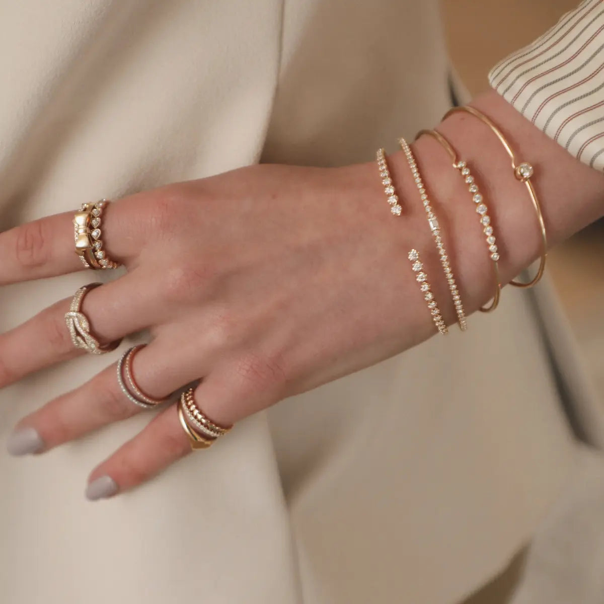 Gold Bow Ring-Rings-Mama Bijoux