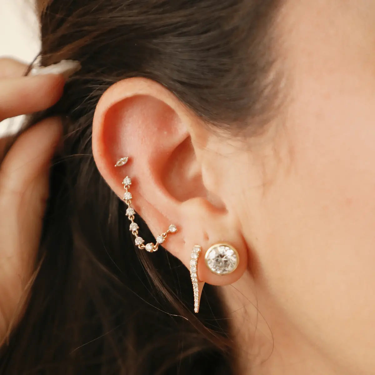 Marquise Diamond Studs - ShopMamaBijoux