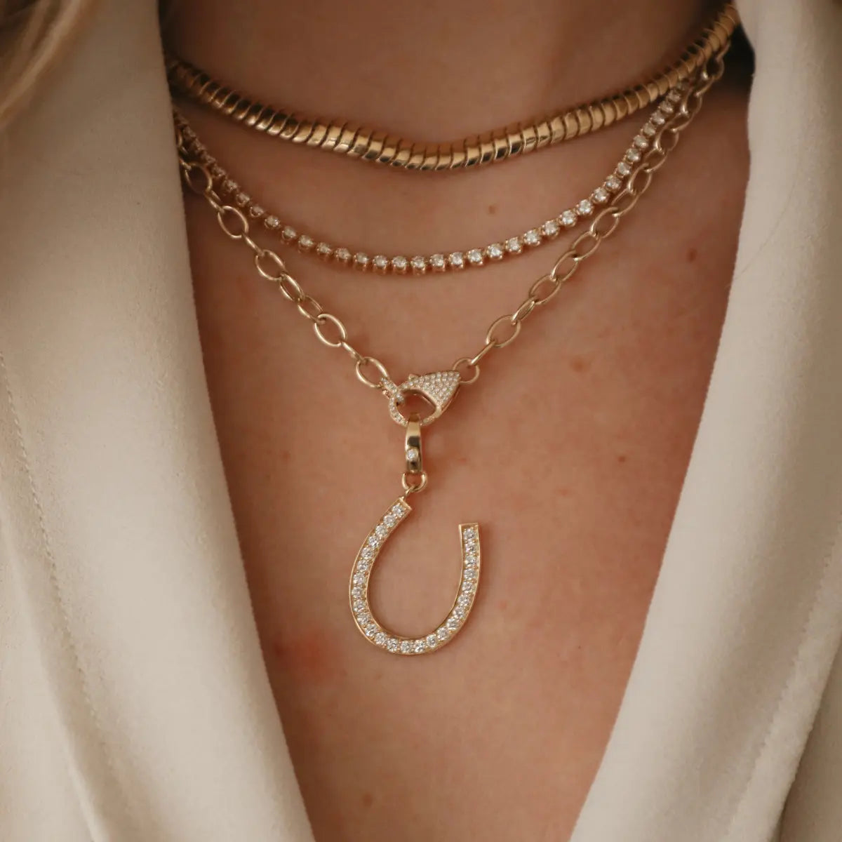 Slinky Hailey Snake Chain Necklace-Mama Bijoux