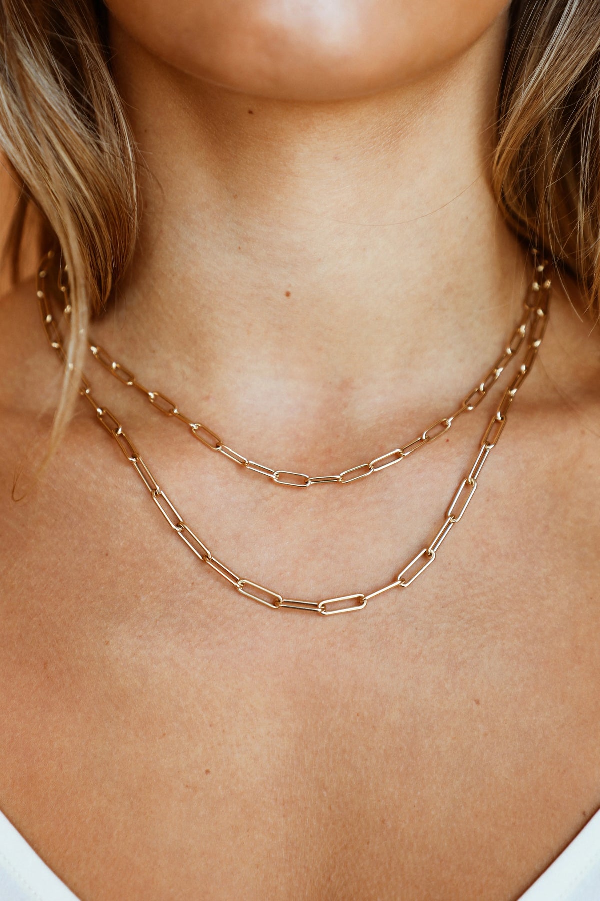Mini Rounded Paper Clip Chain — Necklaces — Mama Bijoux fine jewelry