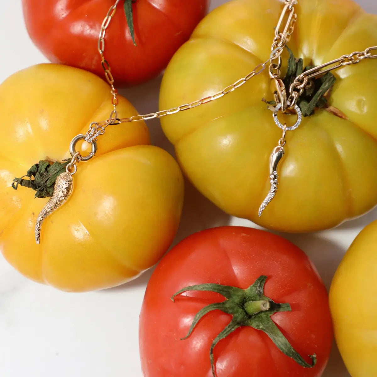 14k Solid Gold & Fleur De Lys Engraved Italian Horn Mama Bijoux Fine Jewelry 14k yellow gold