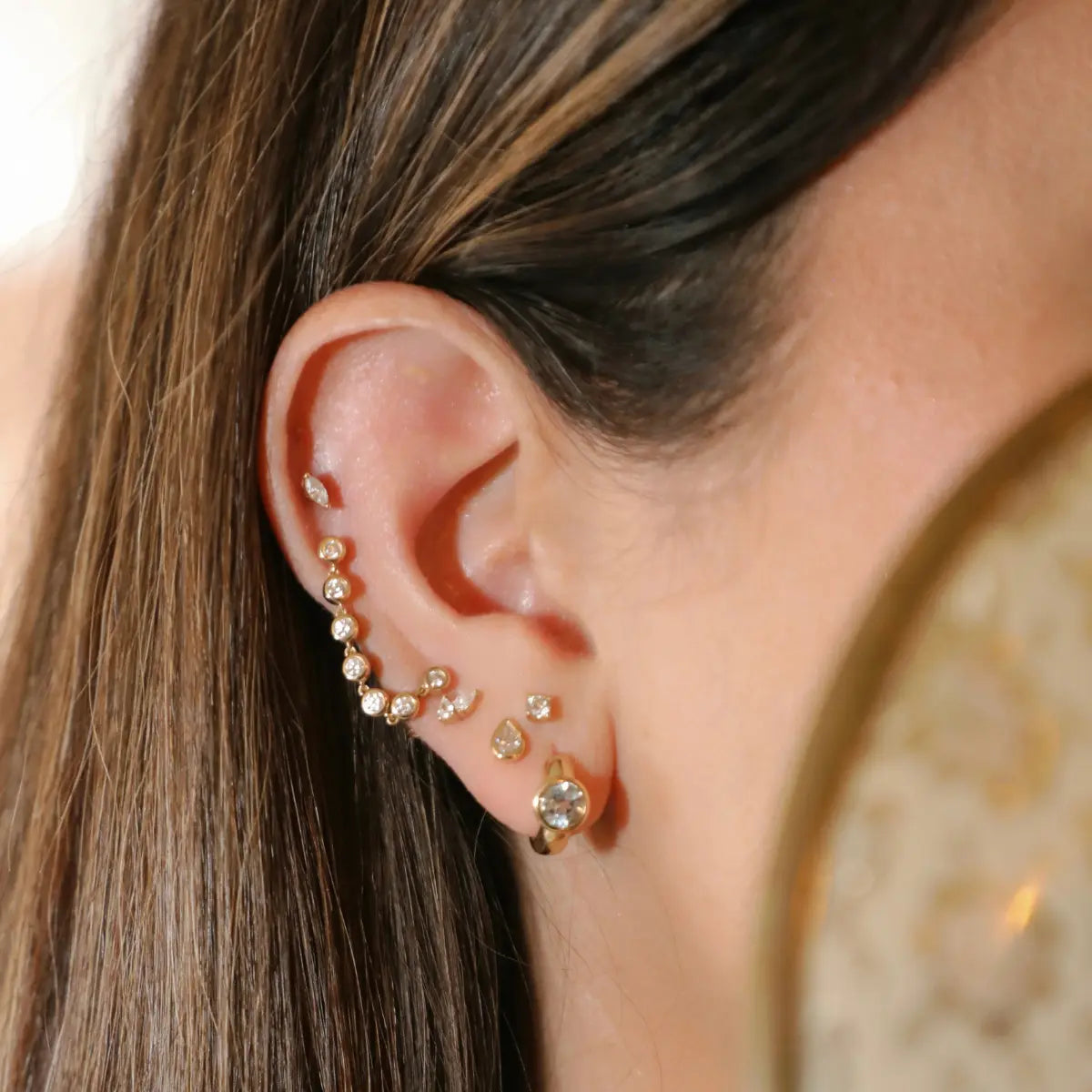 Marquise Diamond Studs-Earrings-Mama Bijoux