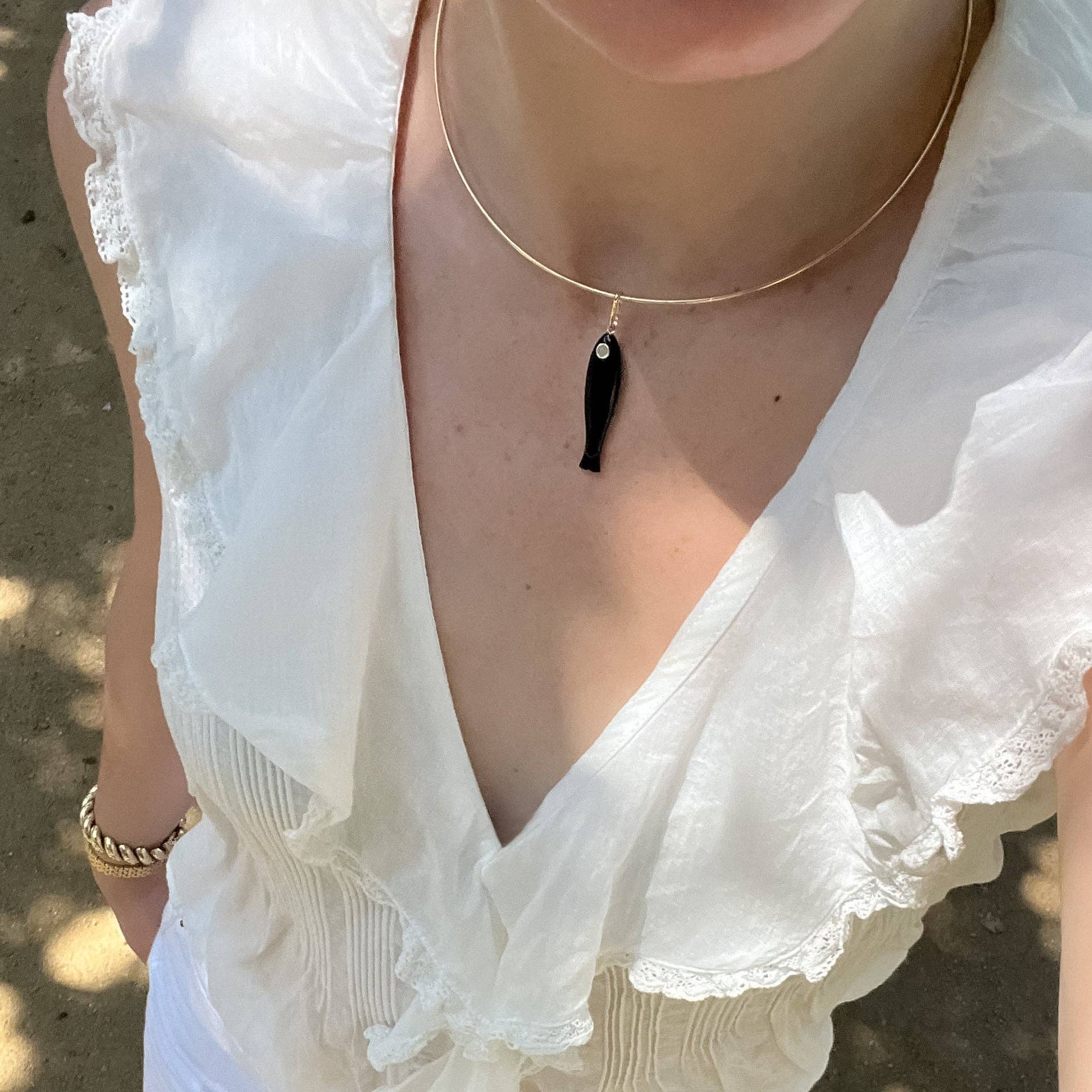 Fortuna Onyx Charm-Mama Bijoux