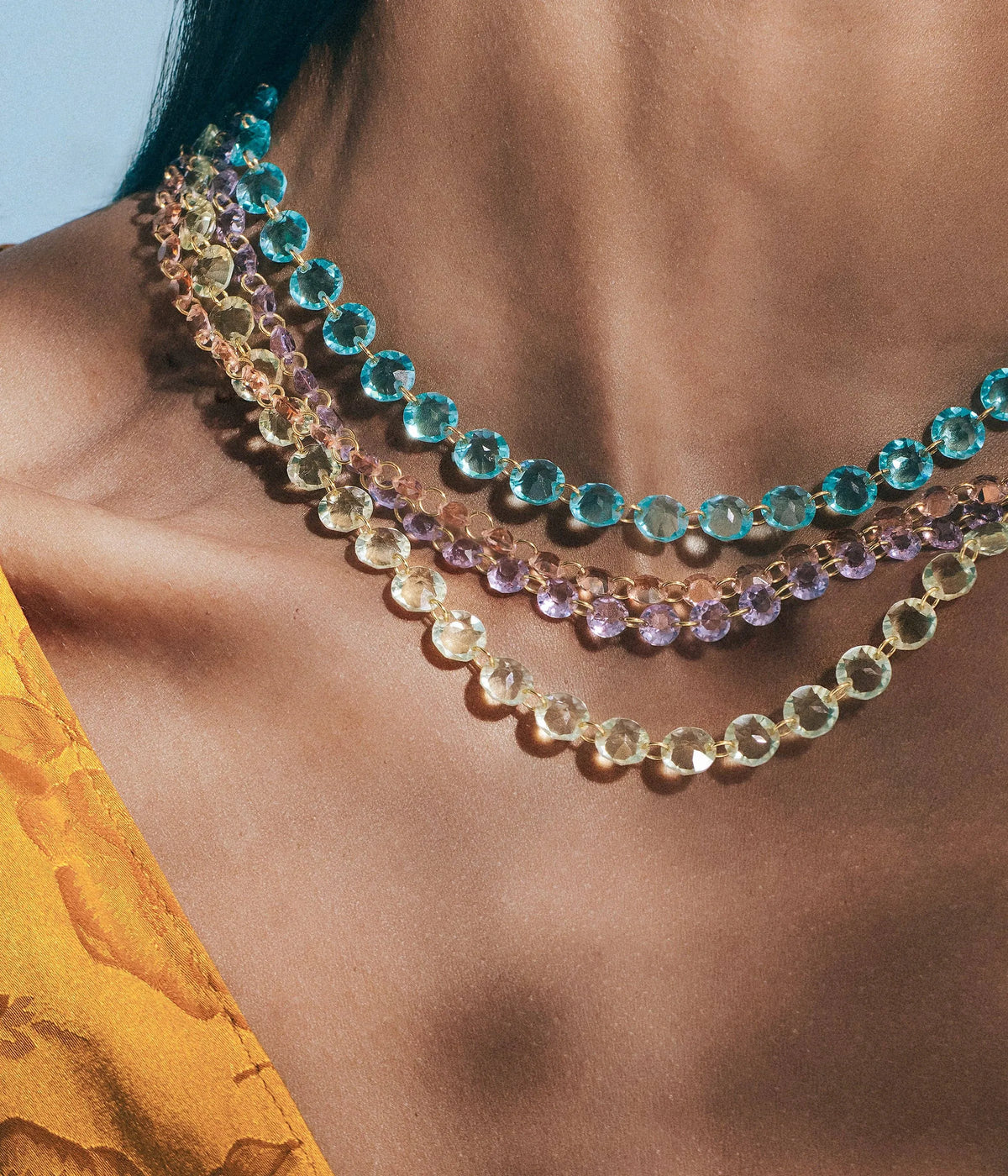 Avalon Necklace in Violet-Necklaces-Mama Bijoux