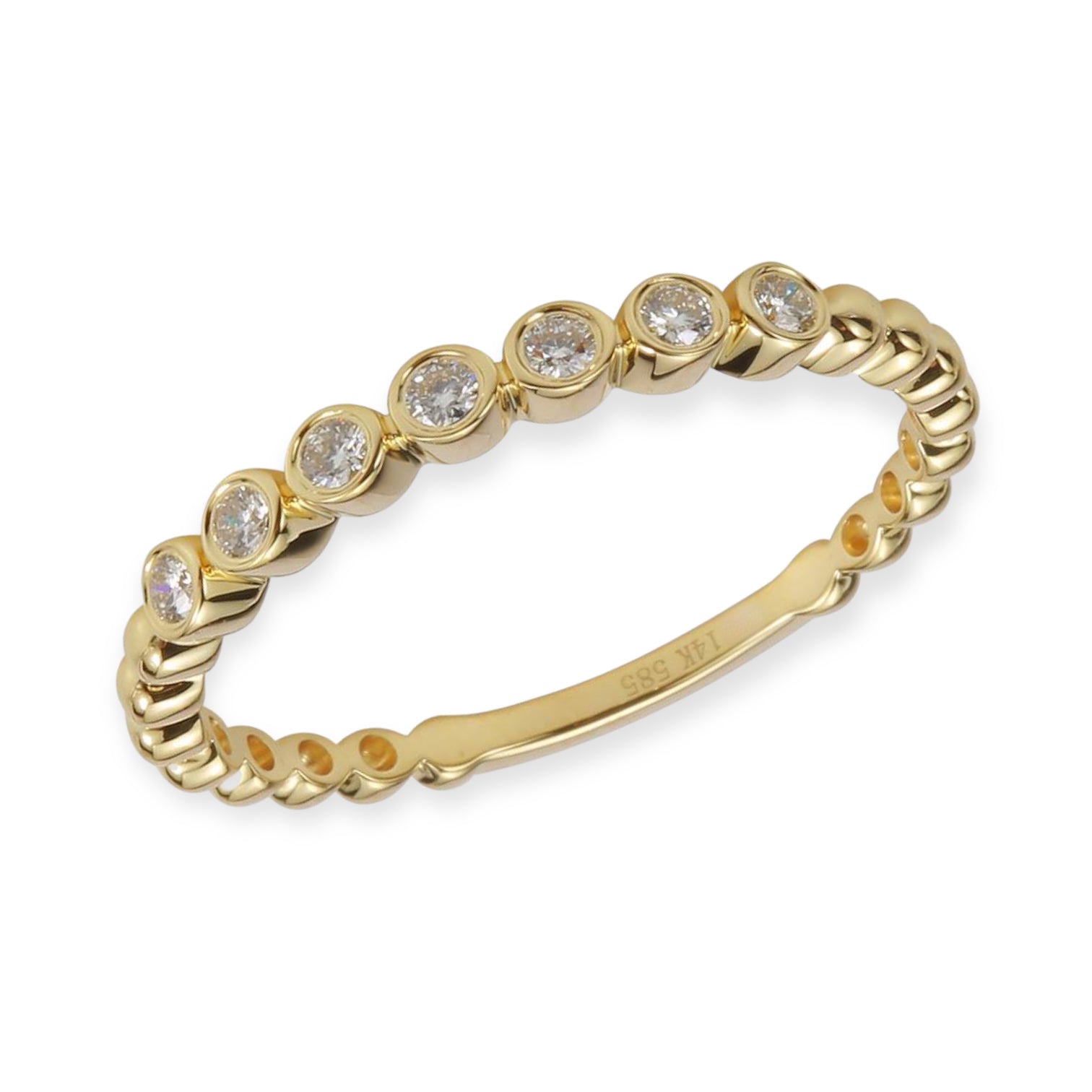 Bezels & Gold Stacking Ring — Rings — Mama Bijoux fine jewelry