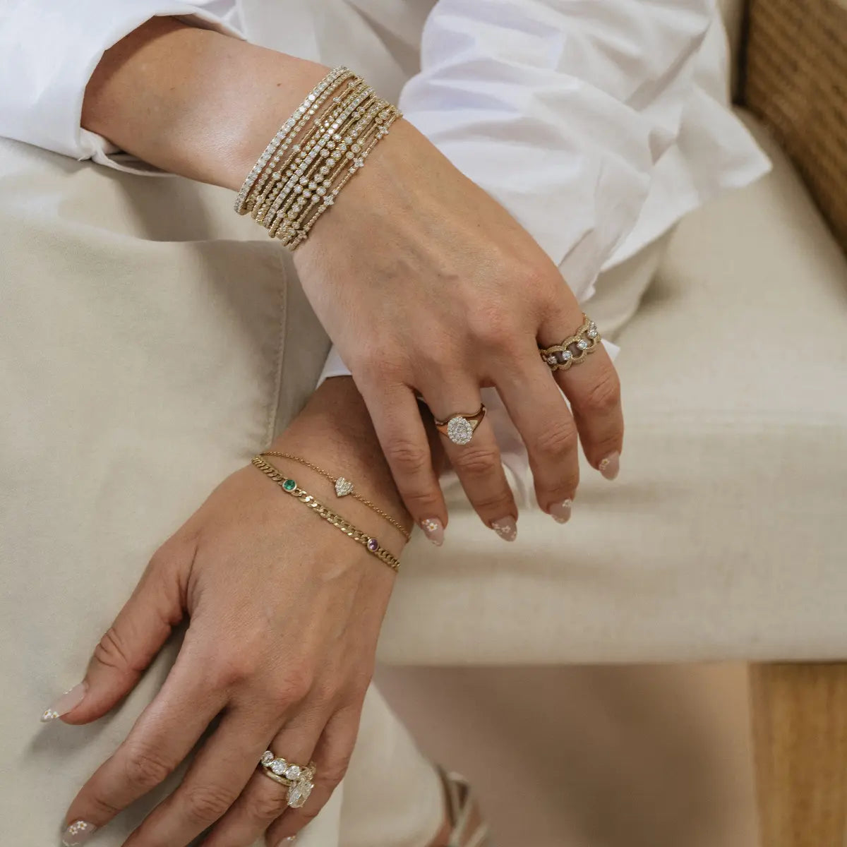 Mama Bijoux Fine Jewelry 14k Yellow Gold Natural Diamonds