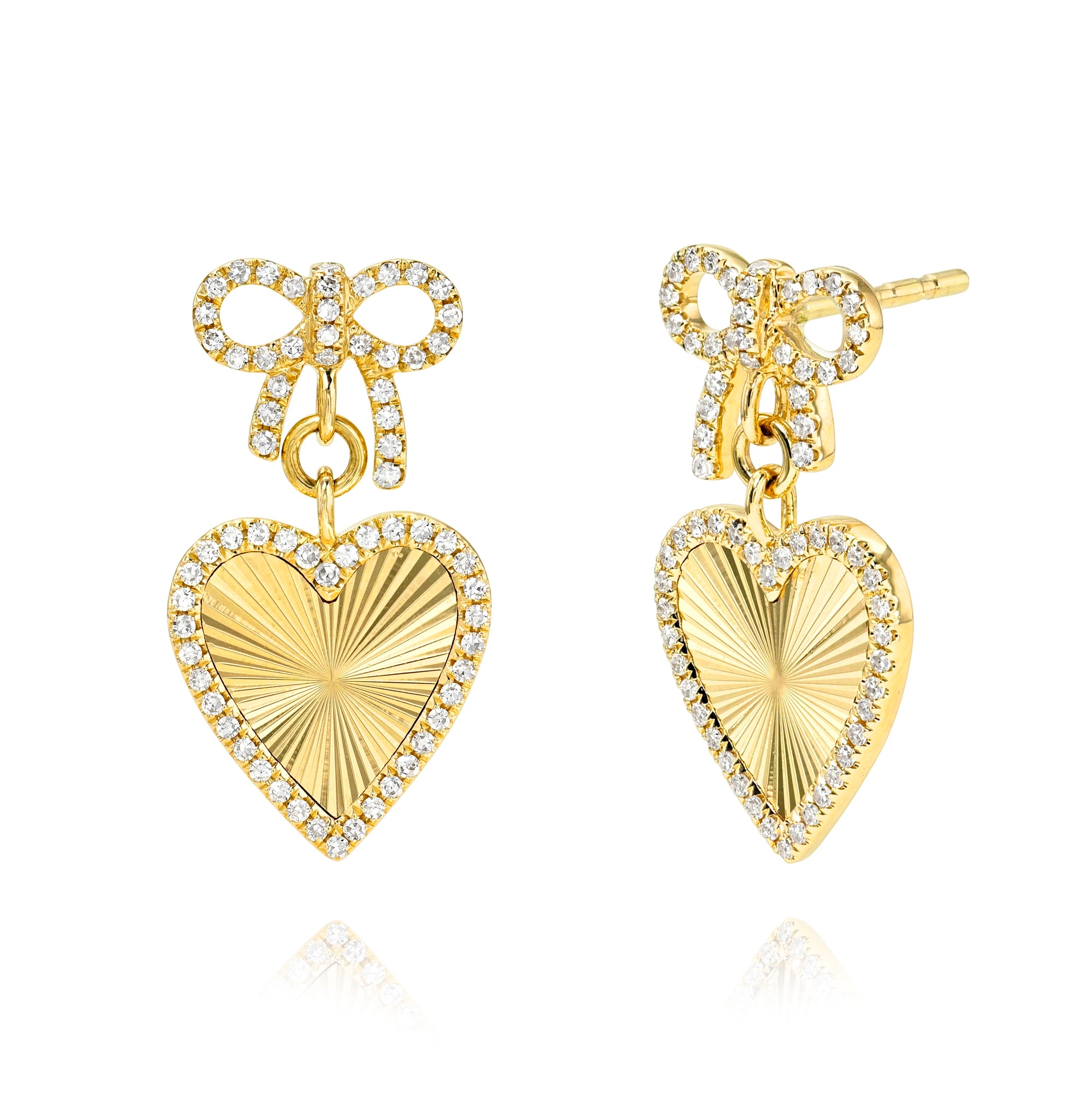 Mini Bow & Exploding Heart Earrings-Earrings-Mama Bijoux