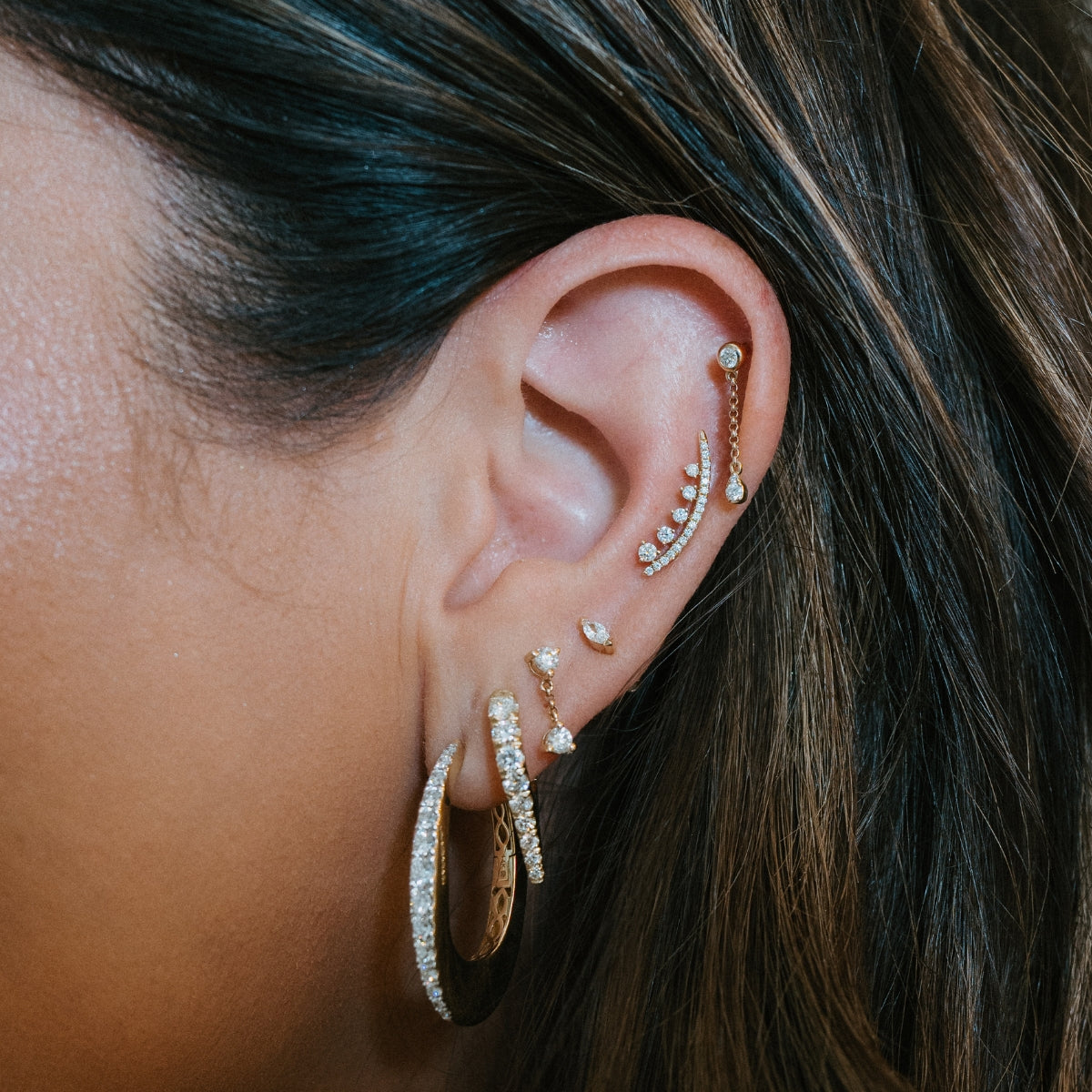 mama bijoux fine jewelry diamond ear crawler stud