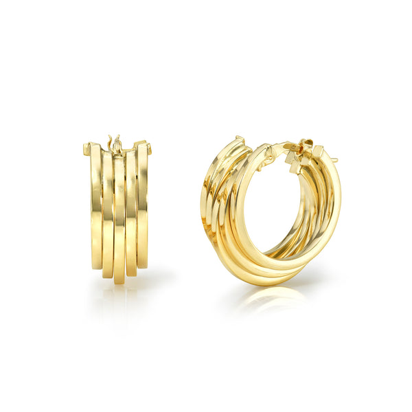 Chunky Gold Stacked Hoops