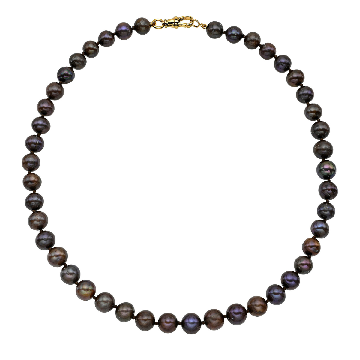 Classique Chocolate Brown Beaded Pearl Necklace-Necklaces-Mama Bijoux