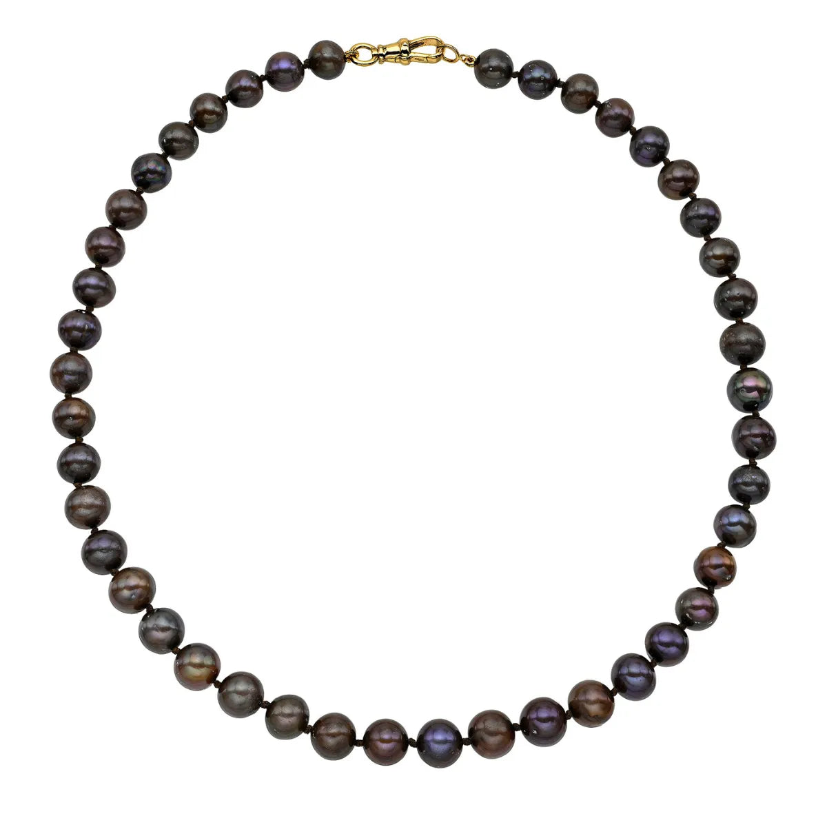 Classique Chocolate Brown Beaded Pearl Necklace