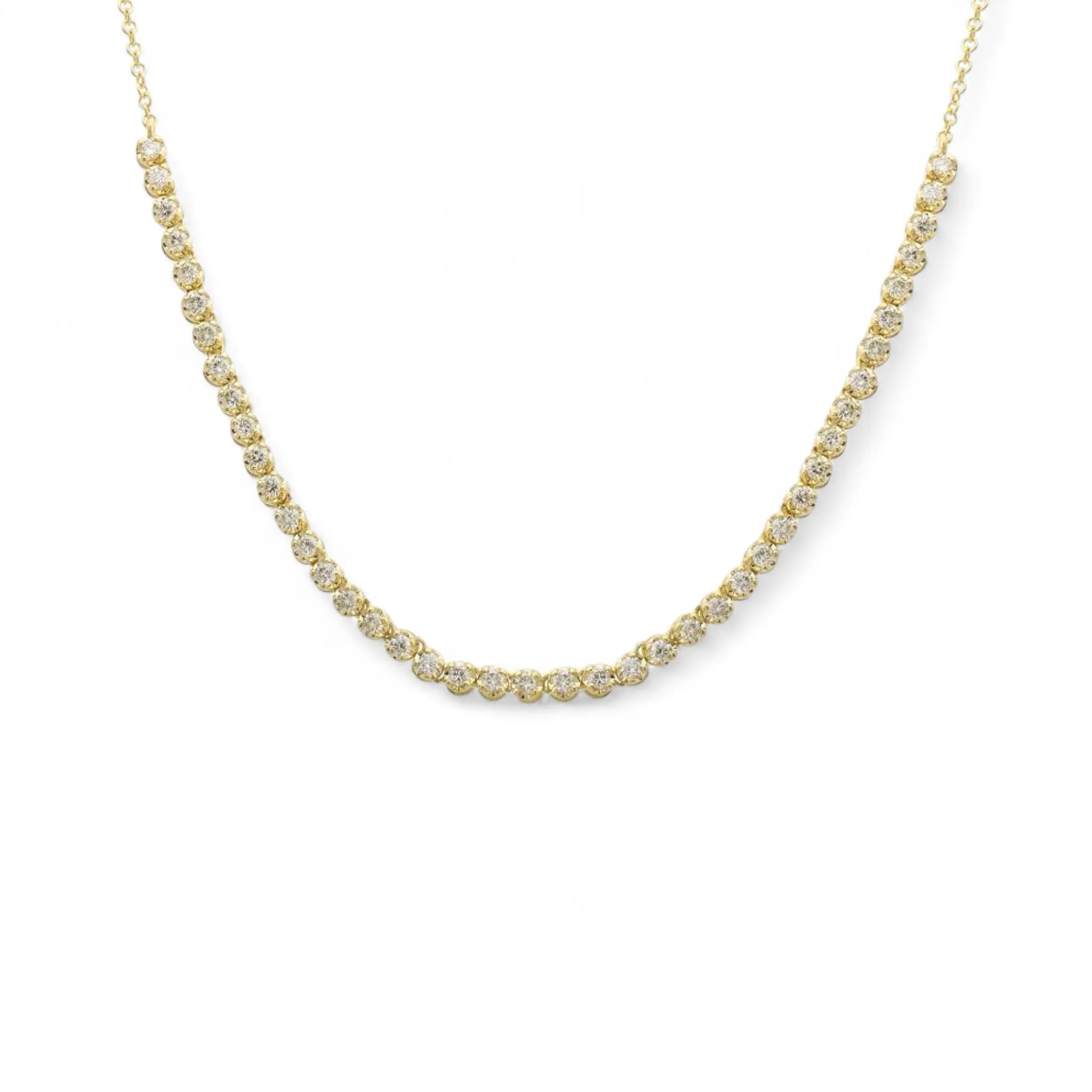 Cupcake Diamond & Chain Half Tennis Necklace — Necklaces — Mama Bijoux fine jewelry