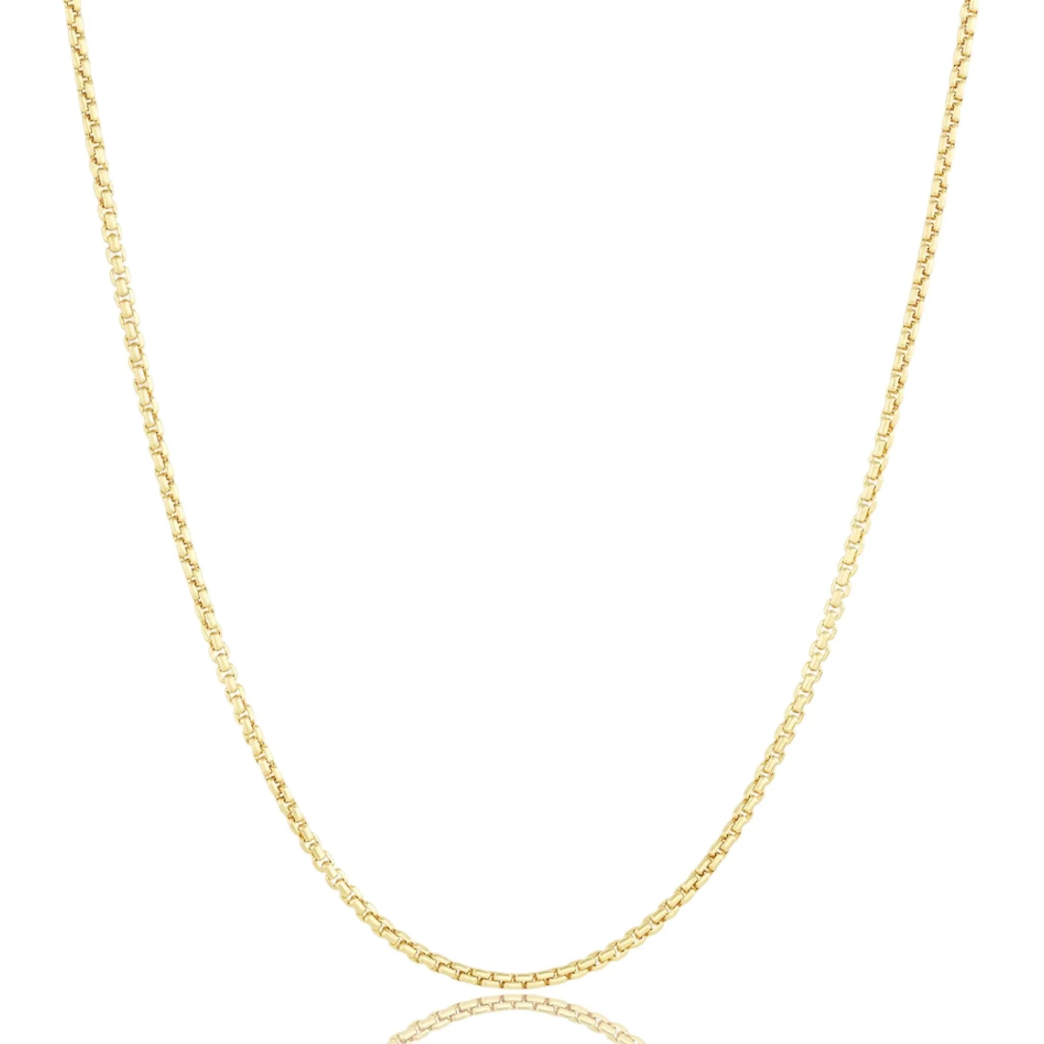 Dainty Box Chain Necklace — Necklaces — Mama Bijoux fine jewelry