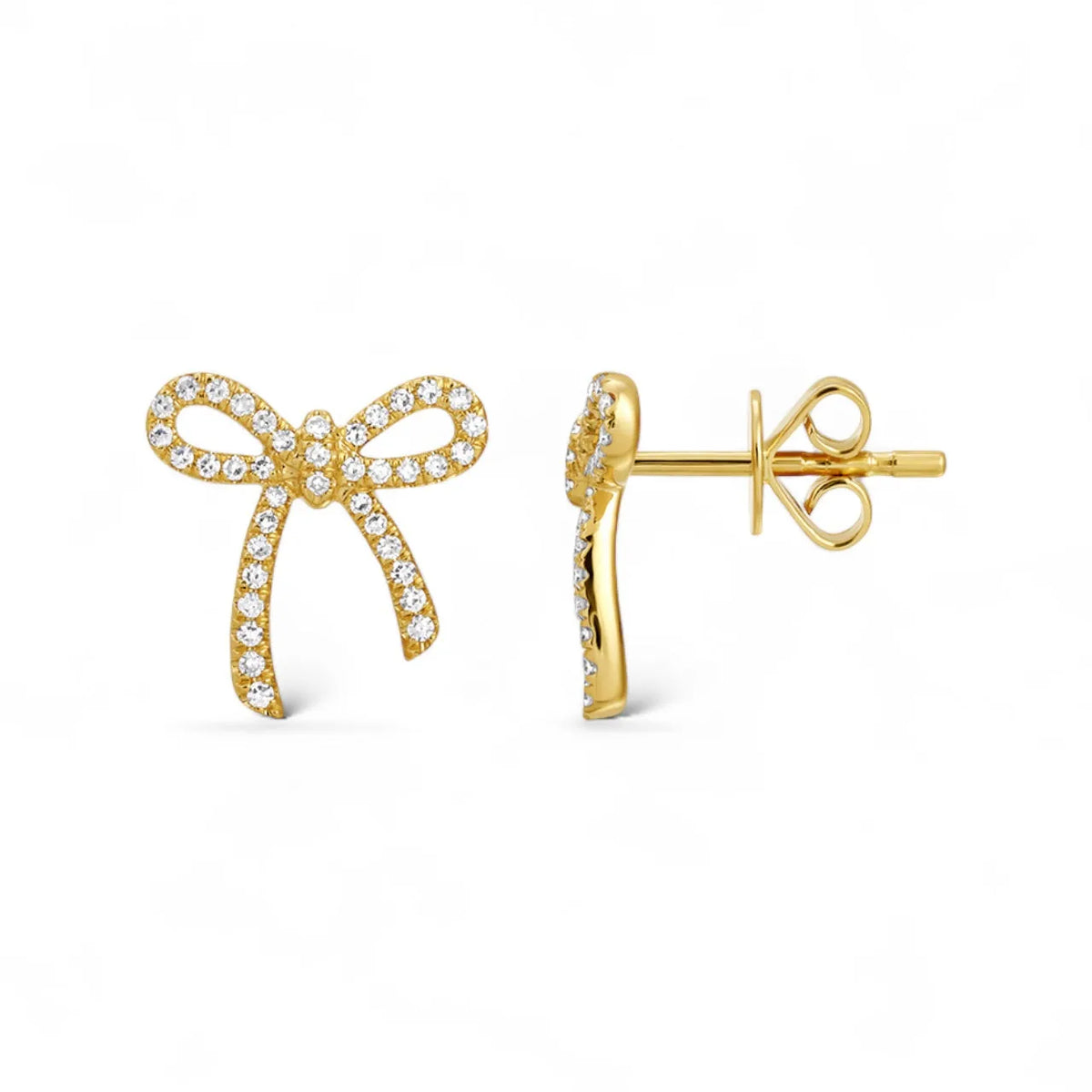 Diamond Bow Studs — Earrings — Mama Bijoux fine jewelry