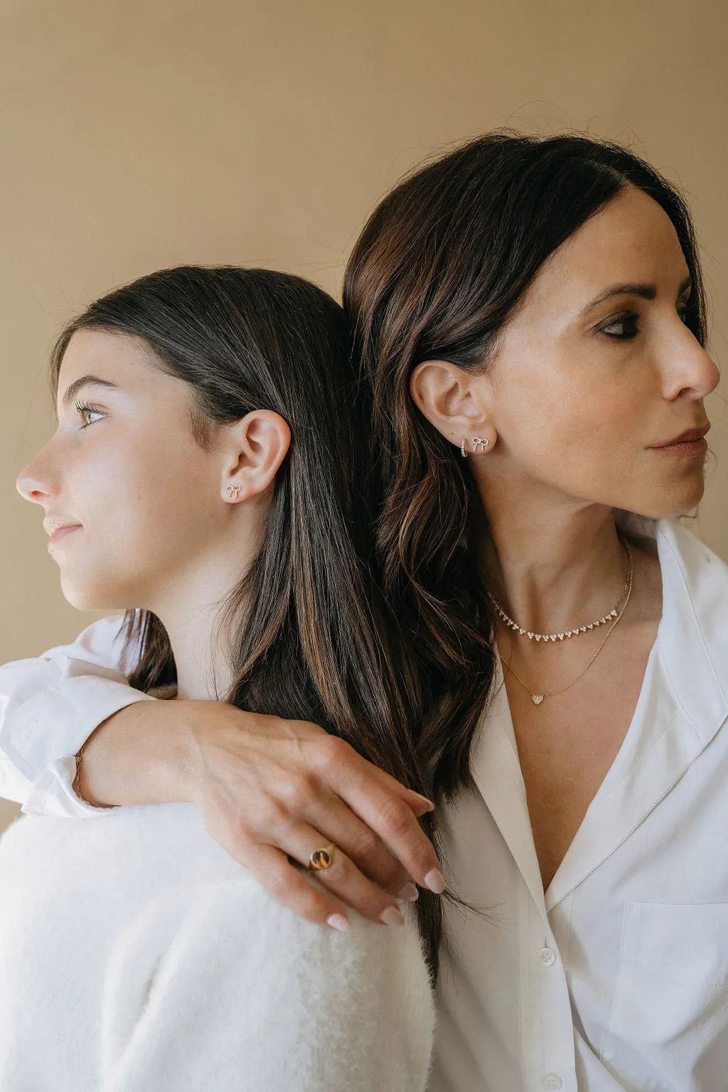 Diamond Bow Studs — Earrings — Mama Bijoux fine jewelry