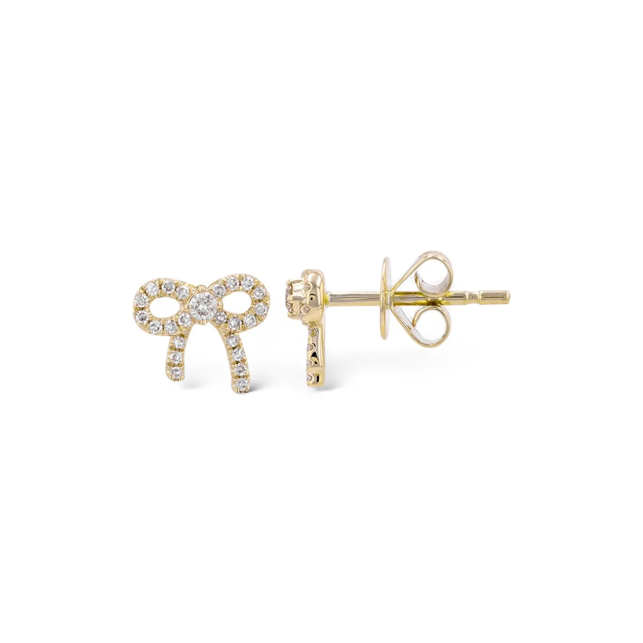 Diamond Bow Studs — Earrings — Mama Bijoux fine jewelry