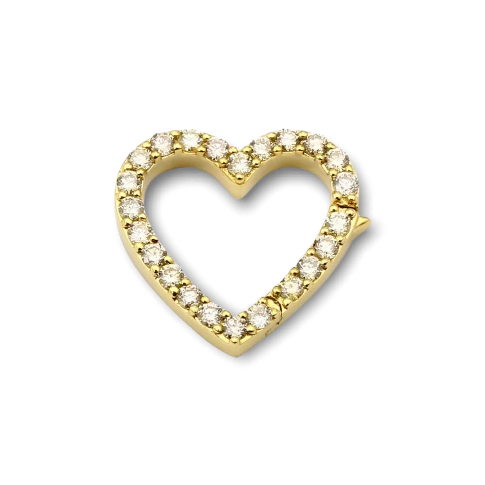 Diamond Heart Charm Enhancer — Charms & Pendants — Mama Bijoux fine jewelry