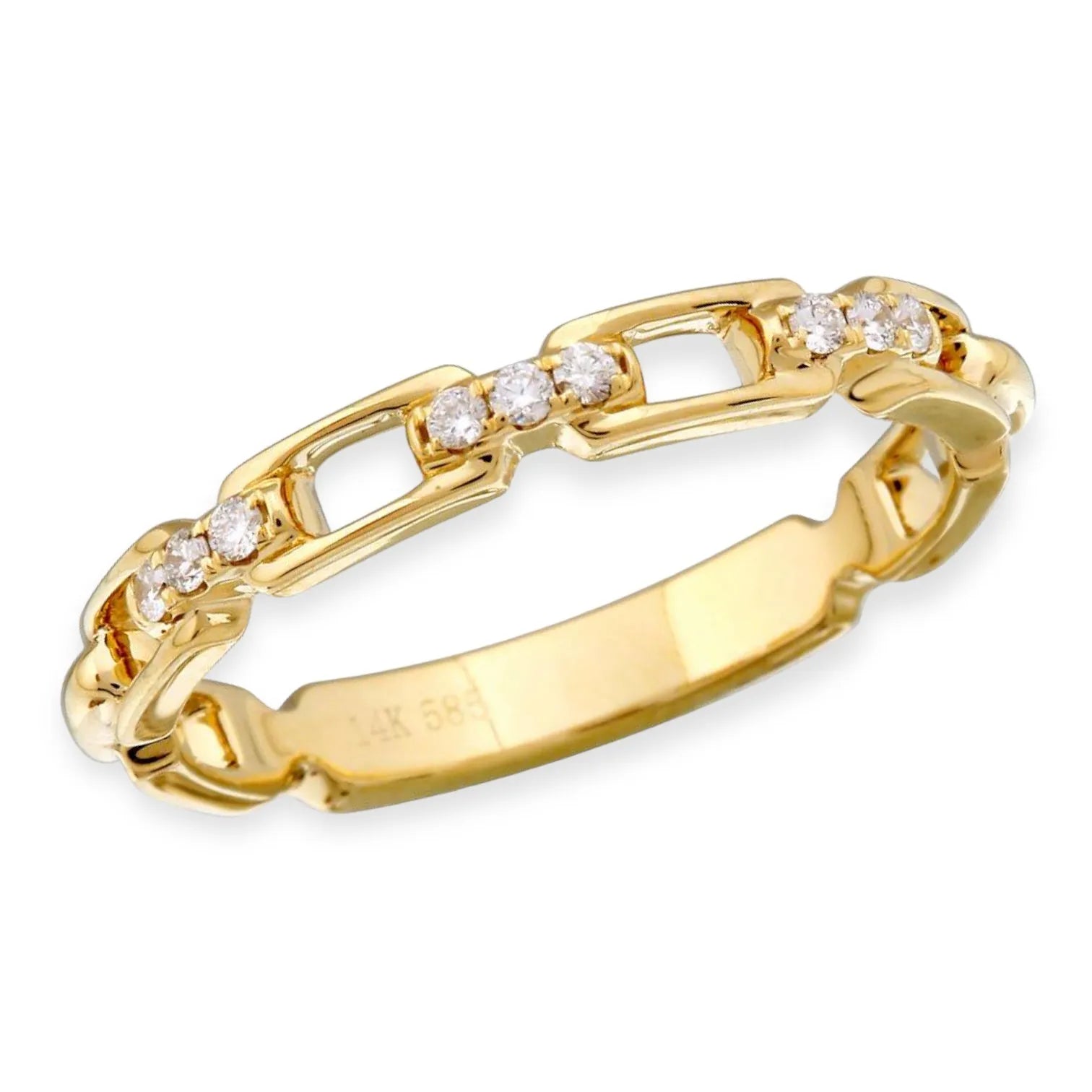 Diamond Link Stacking Ring — Rings — Mama Bijoux fine jewelry