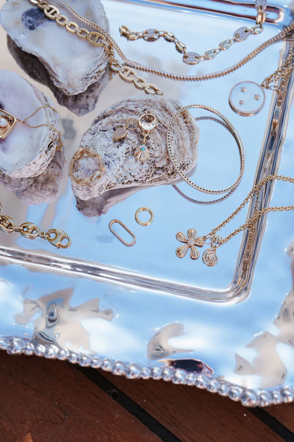Diamond Shield Charm — Charms & Pendants — Mama Bijoux fine jewelry