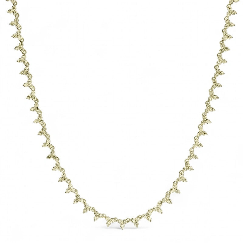 Diamond Trio Tennis Necklace (All The Way Around) — Necklaces — Mama Bijoux fine jewelry