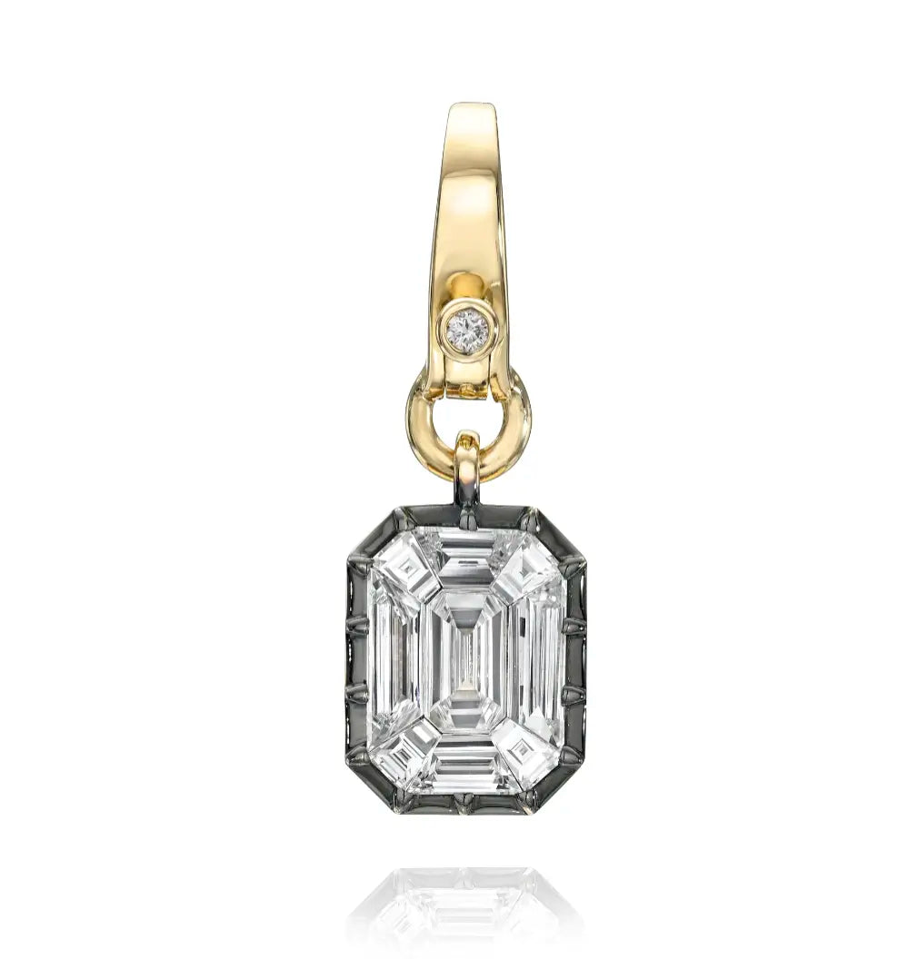 Diamond Mosaic Black Rhodium Pendant Mama Bijoux Fine Jewelry