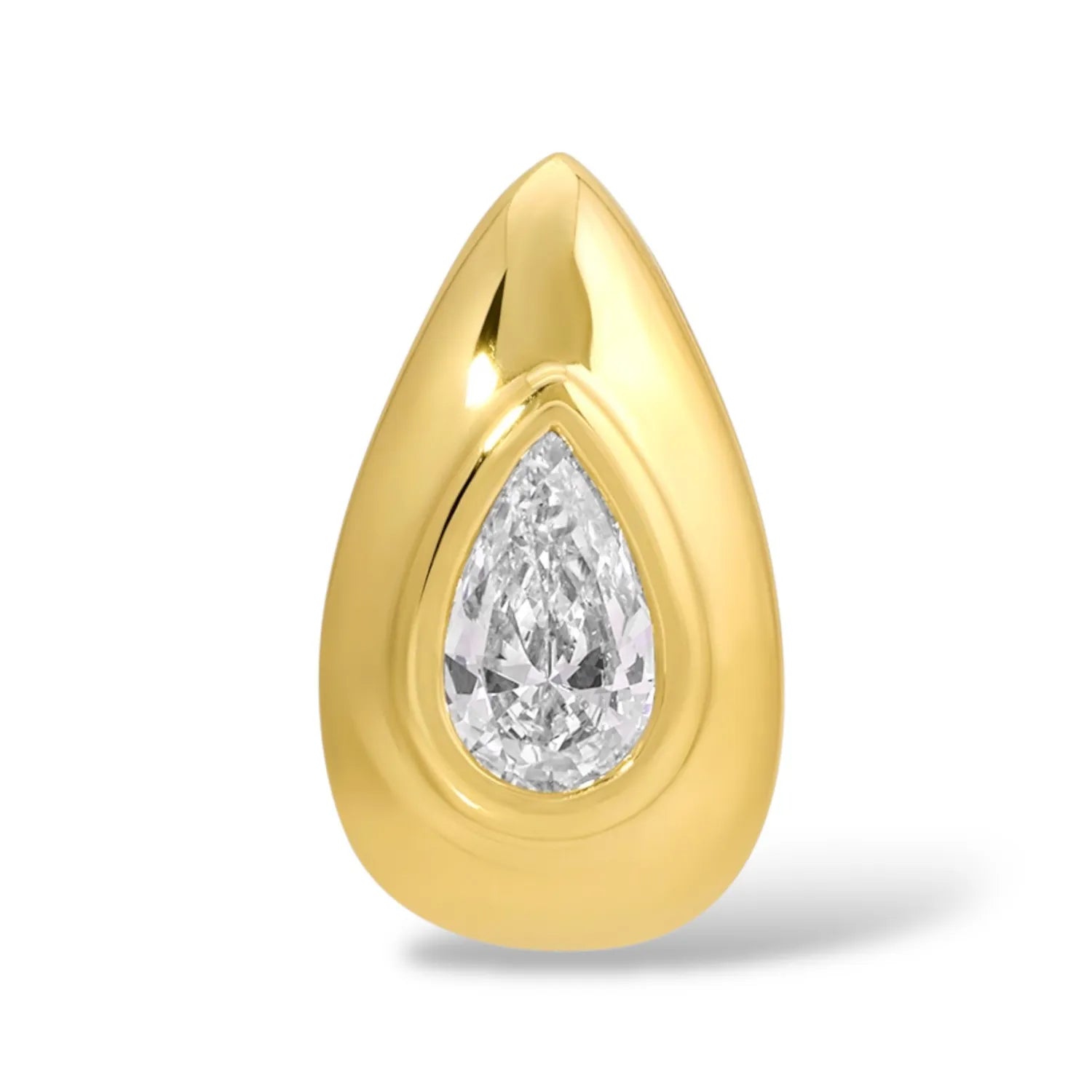 Diamond Pear Bead Charm (Lab Diamond)