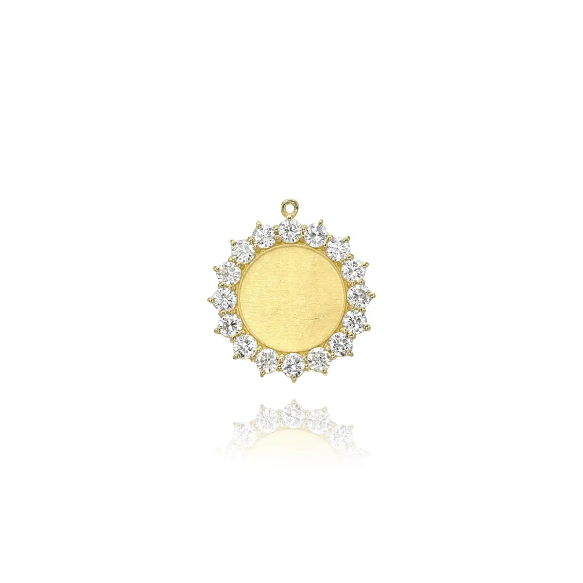 Engravable Warrior Goddess Charm  Mama Bijoux Fine Jewelry Natural Diamonds 14k yellow gold