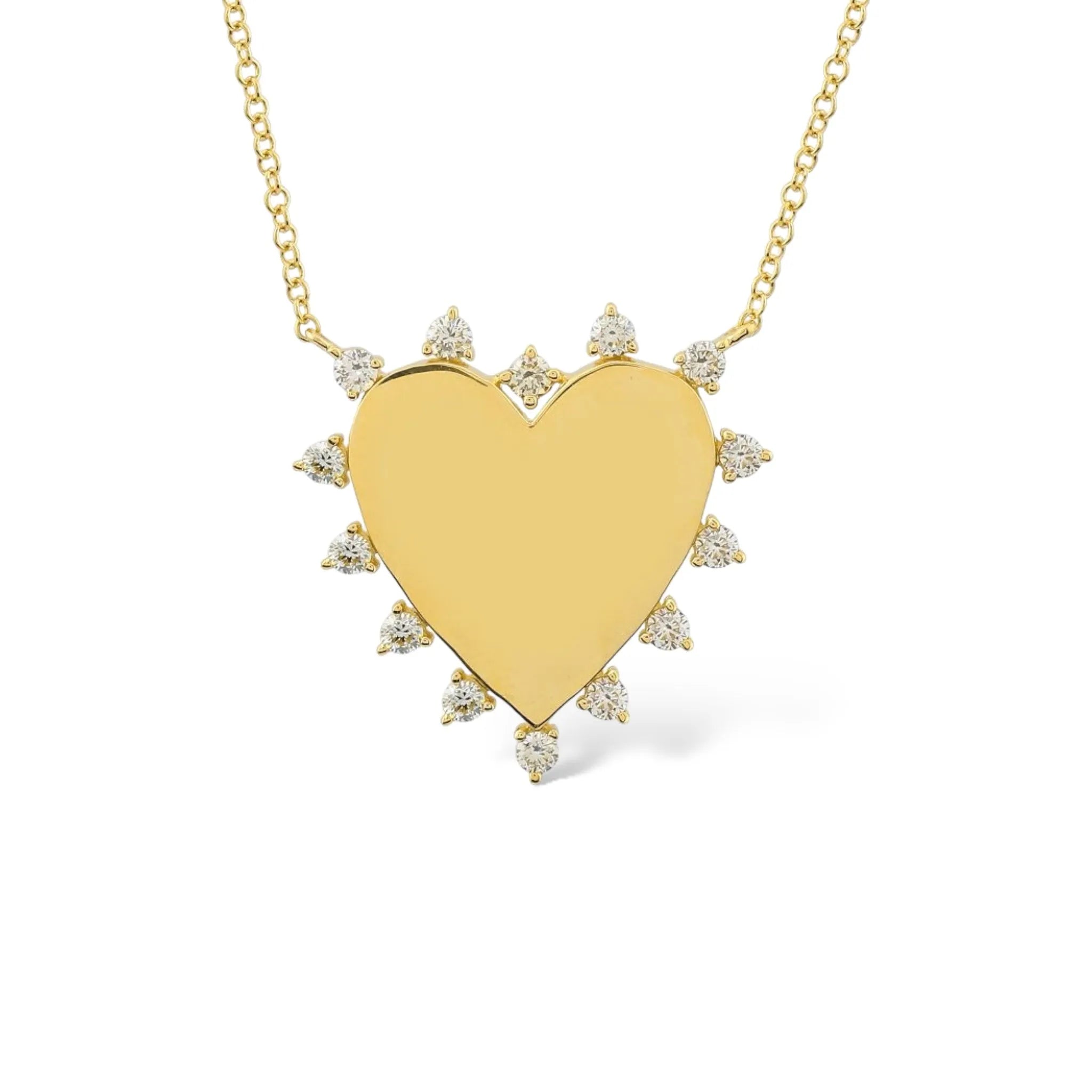 Engravable Goddess Heart Necklace — Necklaces — Mama Bijoux fine jewelry