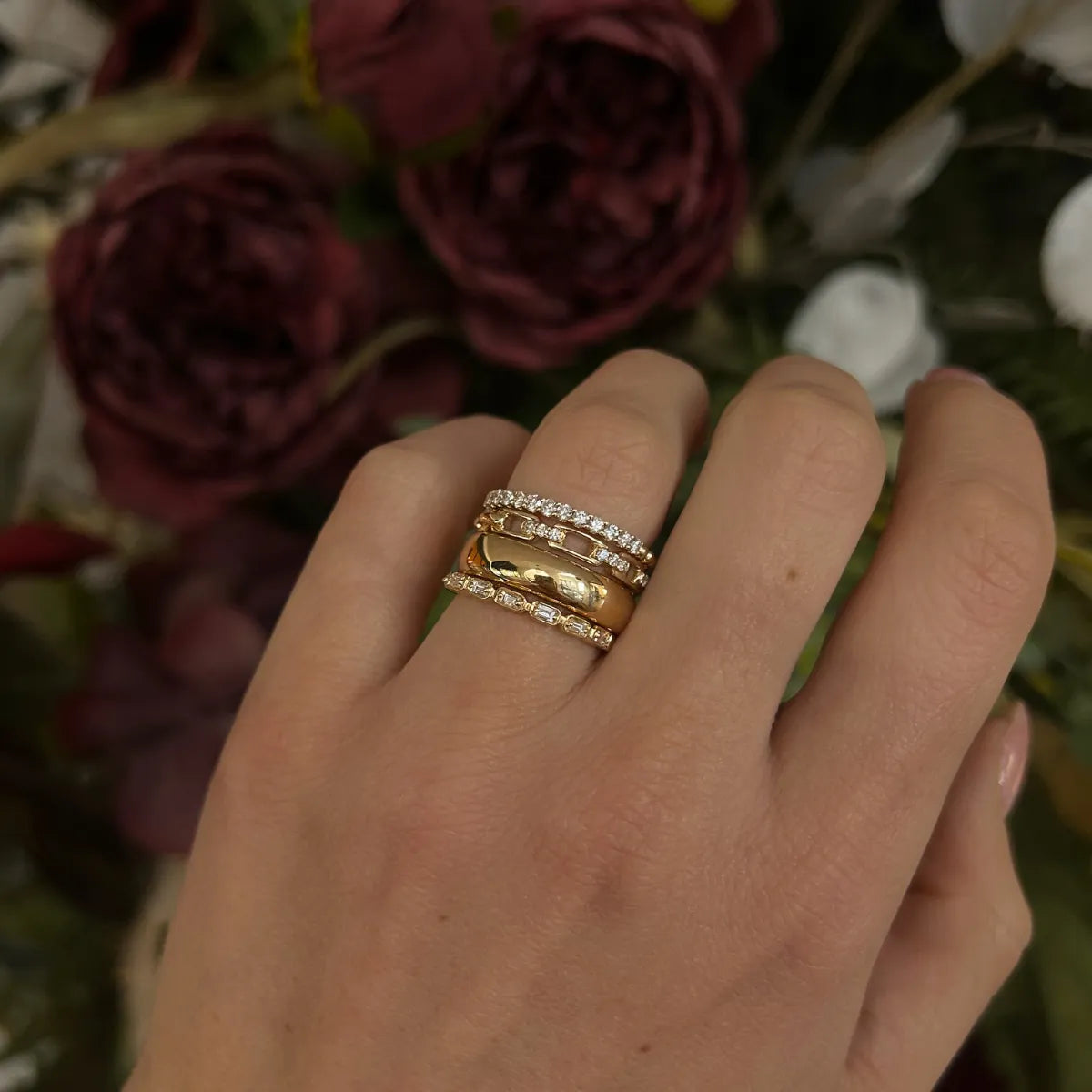 Everyday Solid Gold Cigar Band-Rings-Mama Bijoux