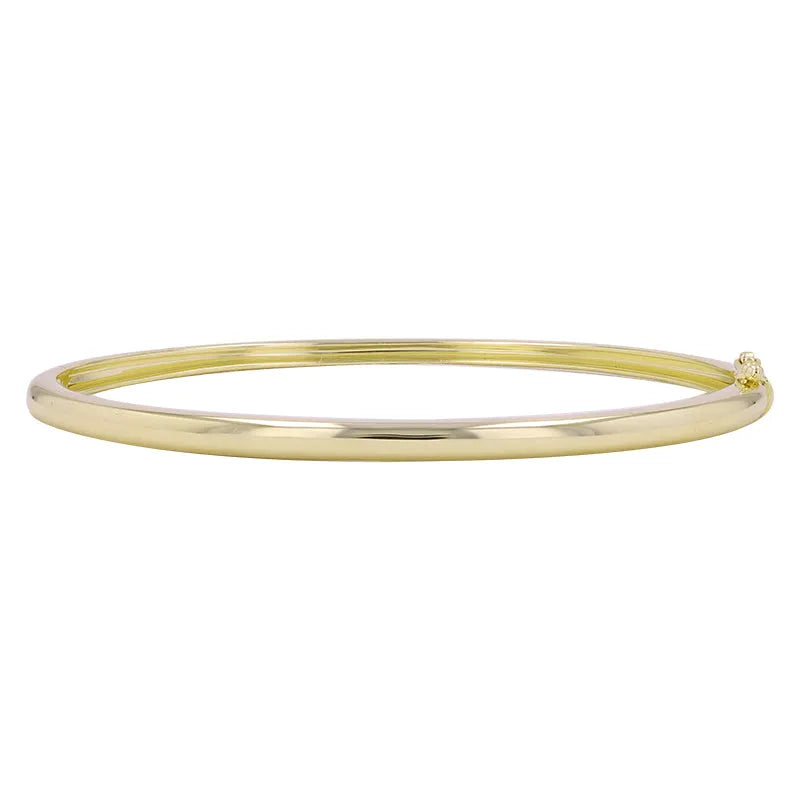 Everyday Solid Gold Hinged Bangle-Bracelets-Mama Bijoux