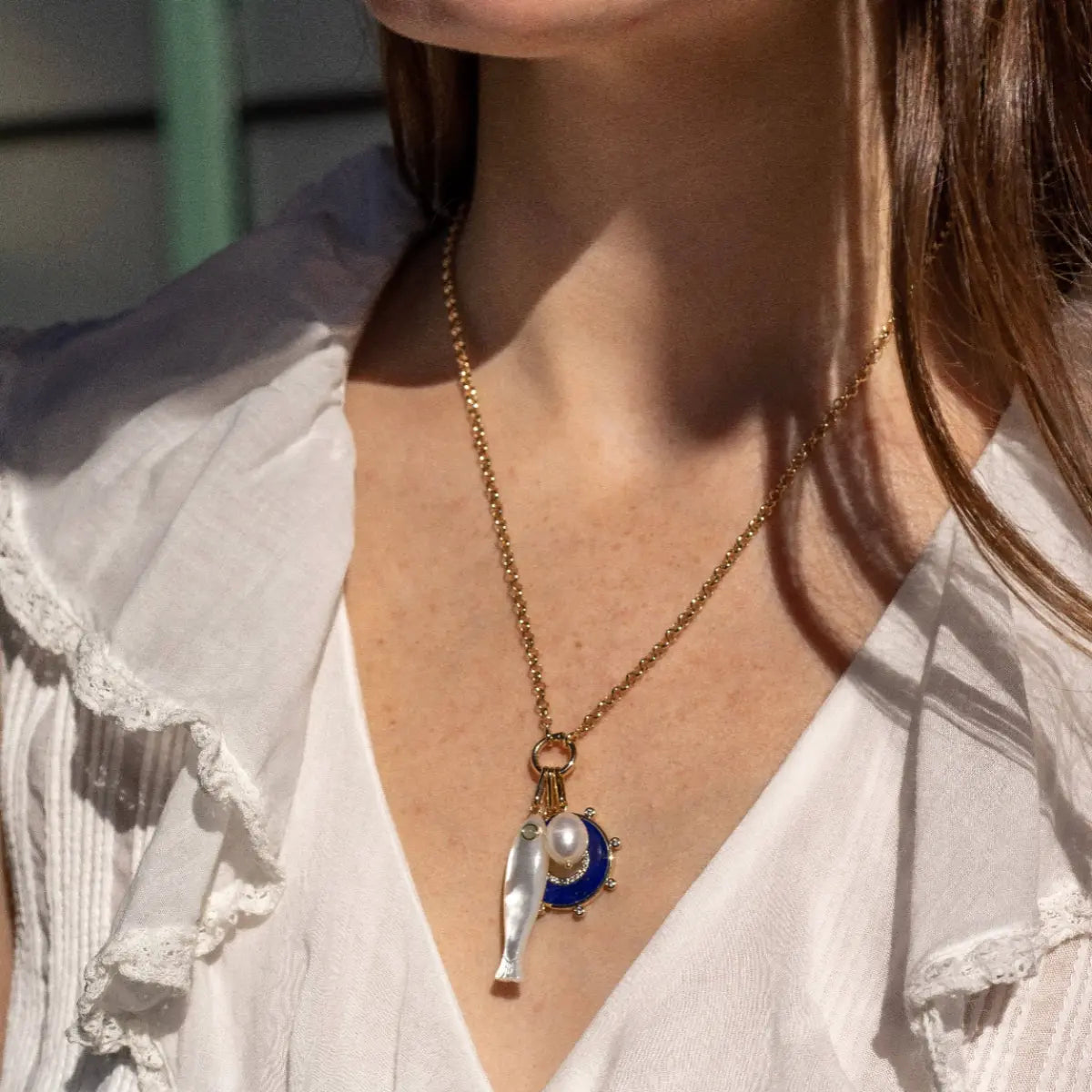 Fortuna Mother Of Pearl Charm Mama Bijoux Fine Jewelry