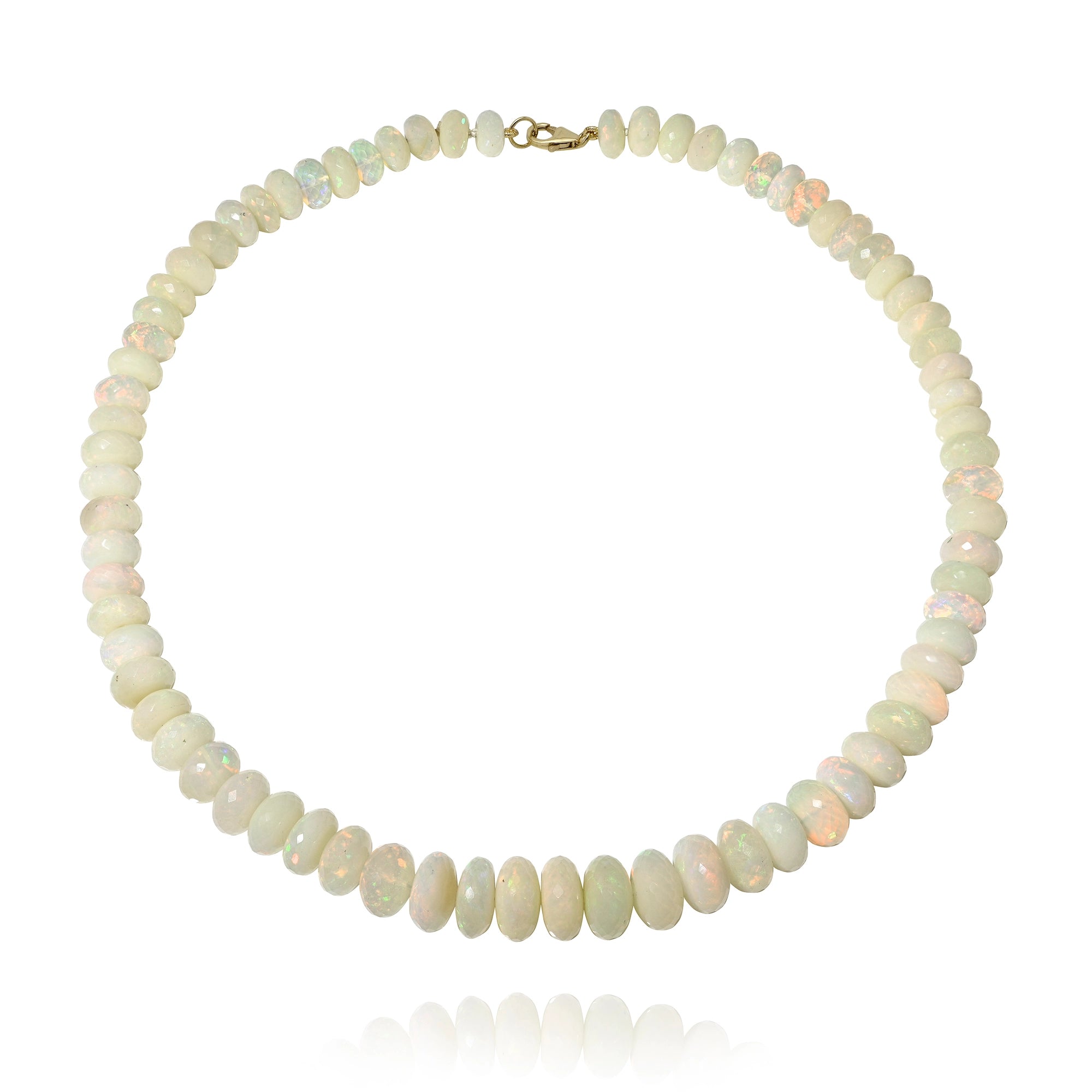 Graduated Natural Opal Beaded Necklace Mama Bijoux Fine Jewelry