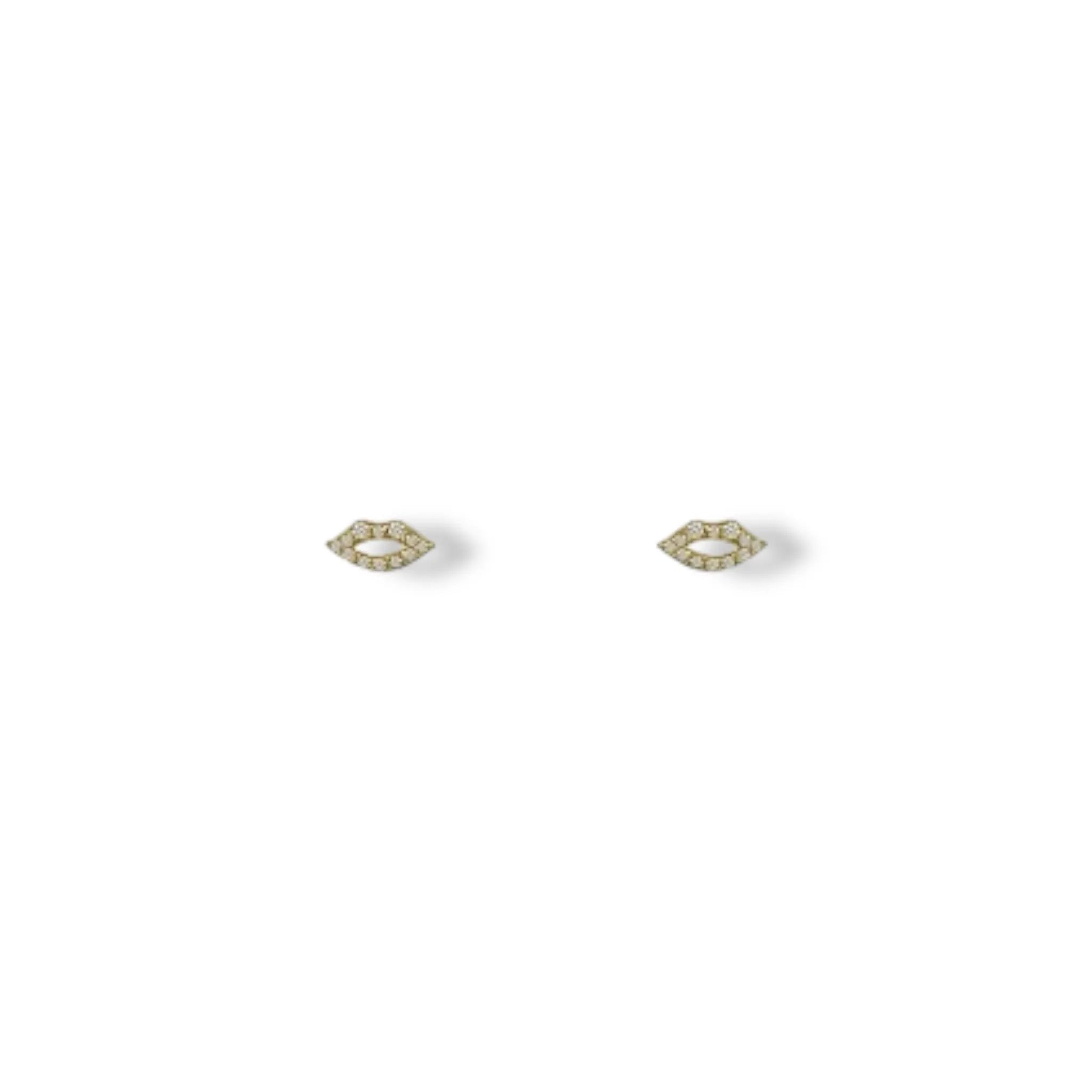 Le Kiss Pavé Diamond Studs-Earrings-Mama Bijoux