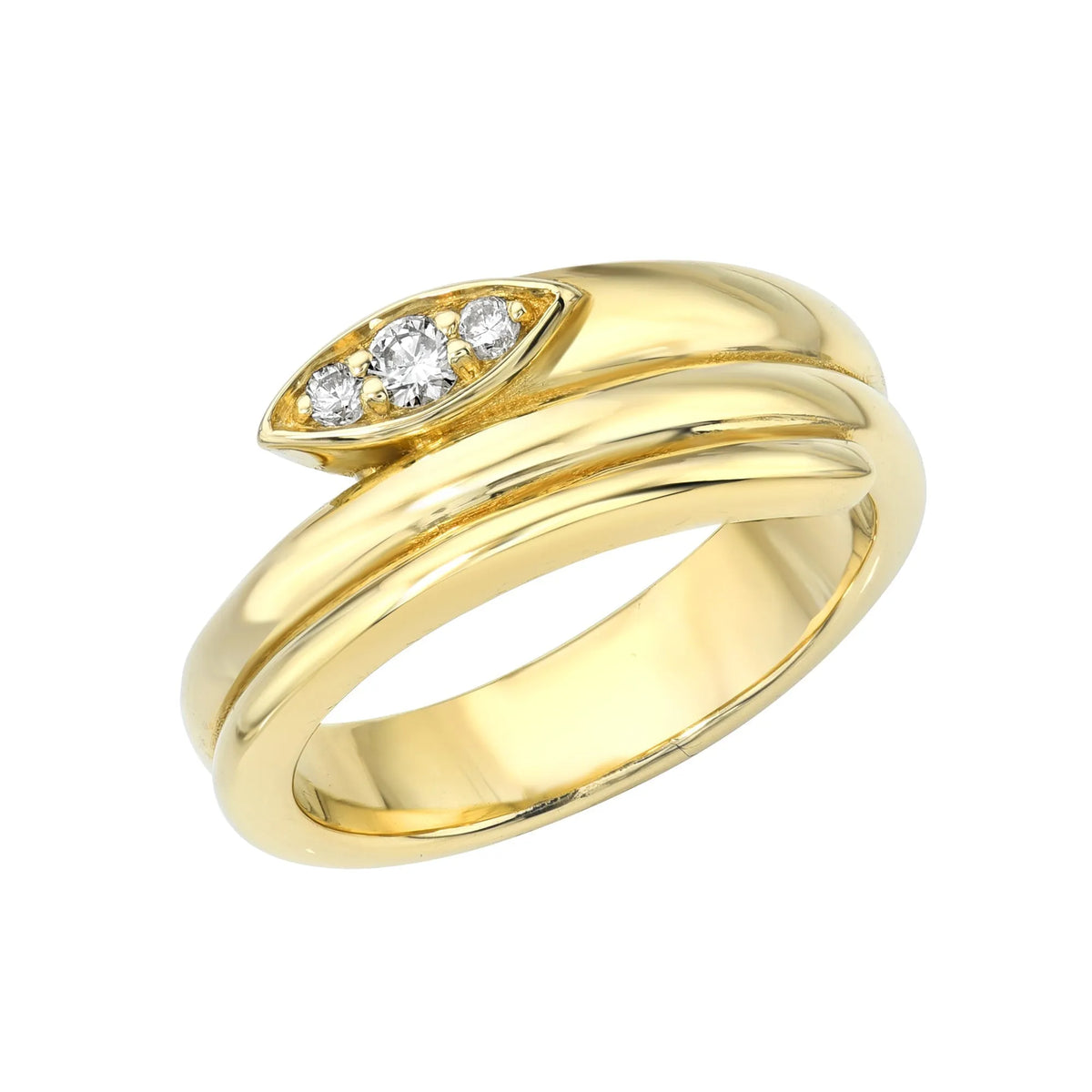 Illusion Marquise Diamond & Gold Pinky Ring — Rings — Mama Bijoux fine jewelry