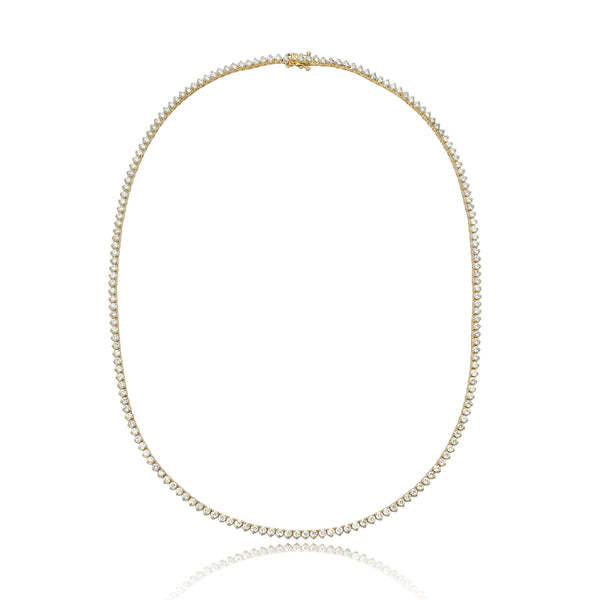 Three Prong Diamond Tennis Necklace (6.13ct)