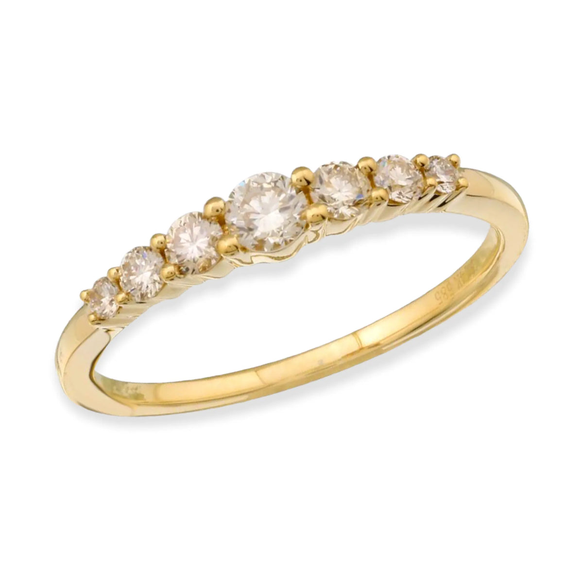 La Princesse Graduated Shared Prong Diamond Ring — Rings — Mama Bijoux fine jewelry