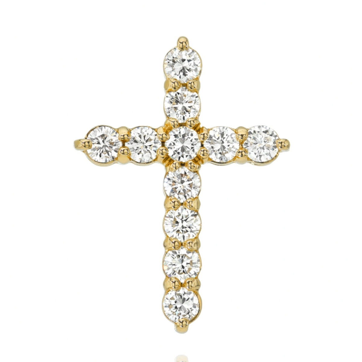 diamond cross 14K yellow gold