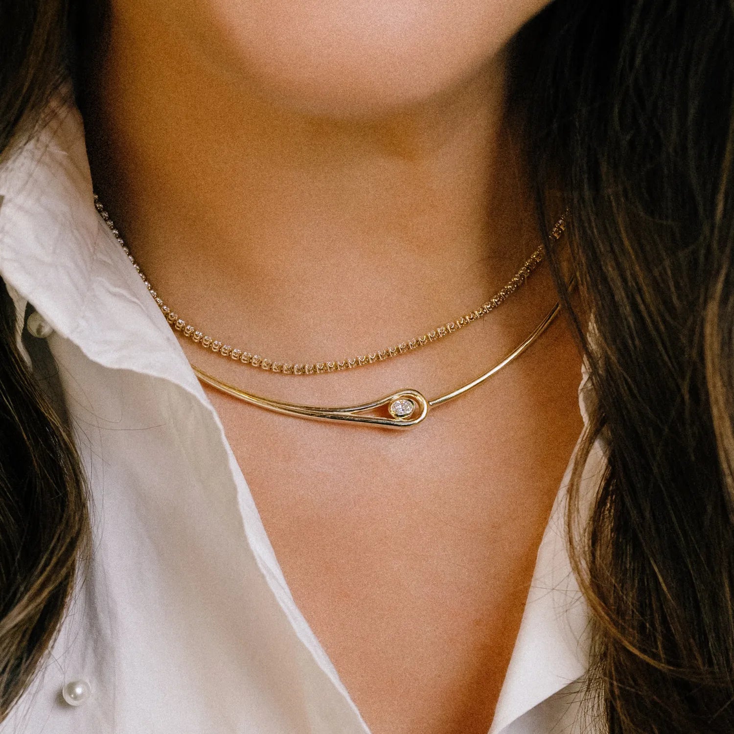 Lasso Collar Necklace-Necklaces-Mama Bijoux