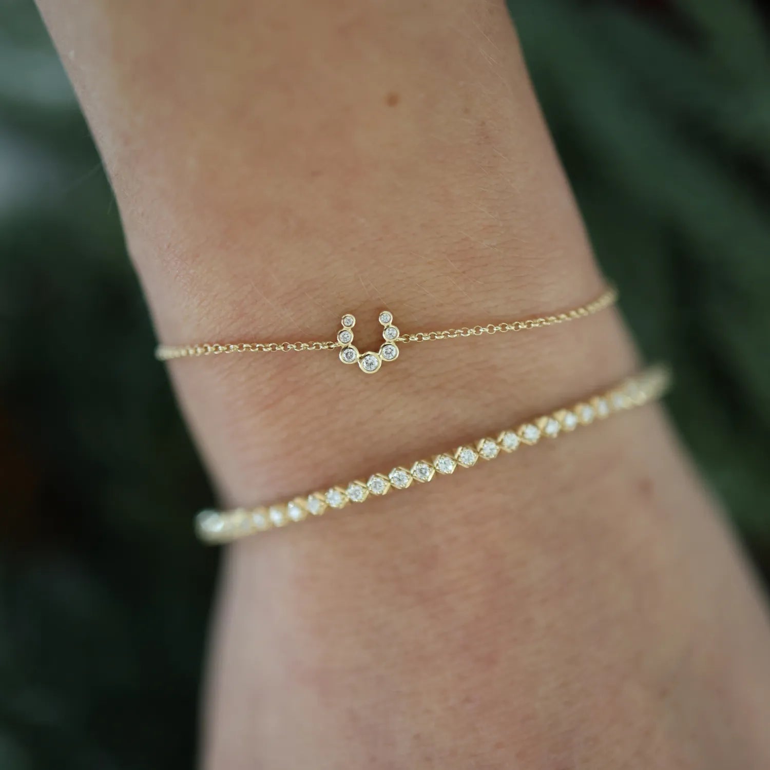 Lucky You Bezel Bracelet-Bracelets-Mama Bijoux