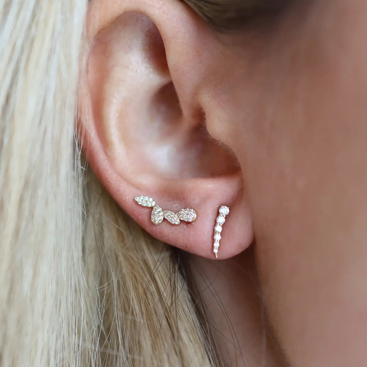 Marquise & Pear Shaped Pavé Crawler 14k yellow gold, natural diamonds, Mama  Bijoux Fine Jewelry