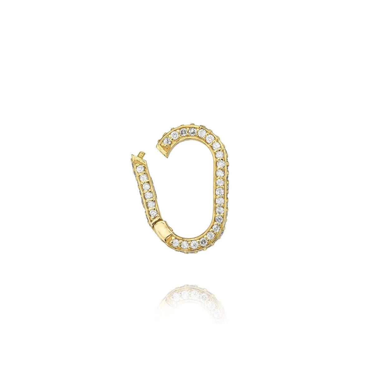 Medium Diamond Paperclip Charm Enhancer — Charm Enhancer — Mama Bijoux fine jewelry