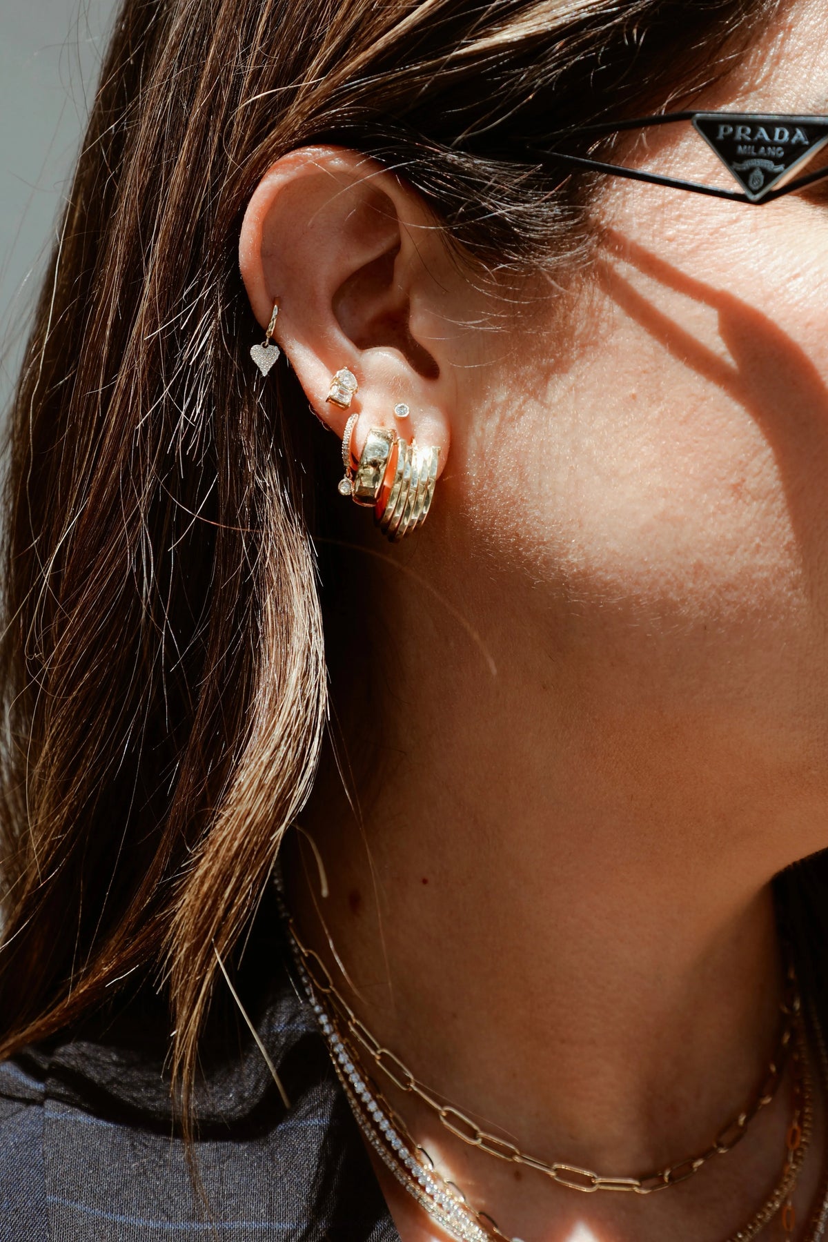 Mini Bezeled Round Diamond Studs — Earrings — Mama Bijoux fine jewelry