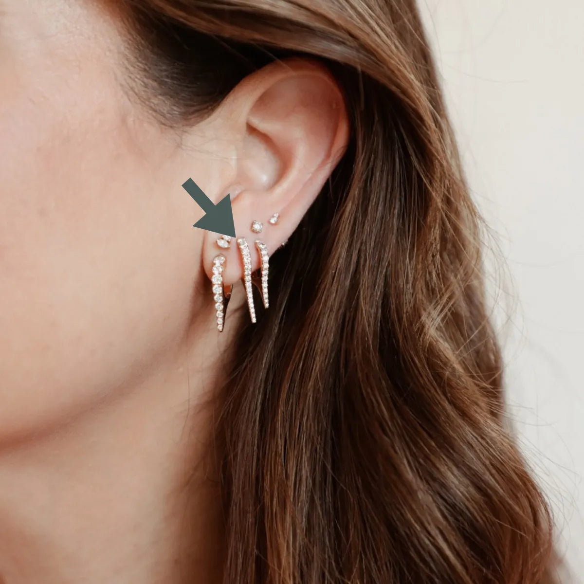 Mini Bijoux Needle Diamond Earrings — Earrings — Mama Bijoux fine jewelry