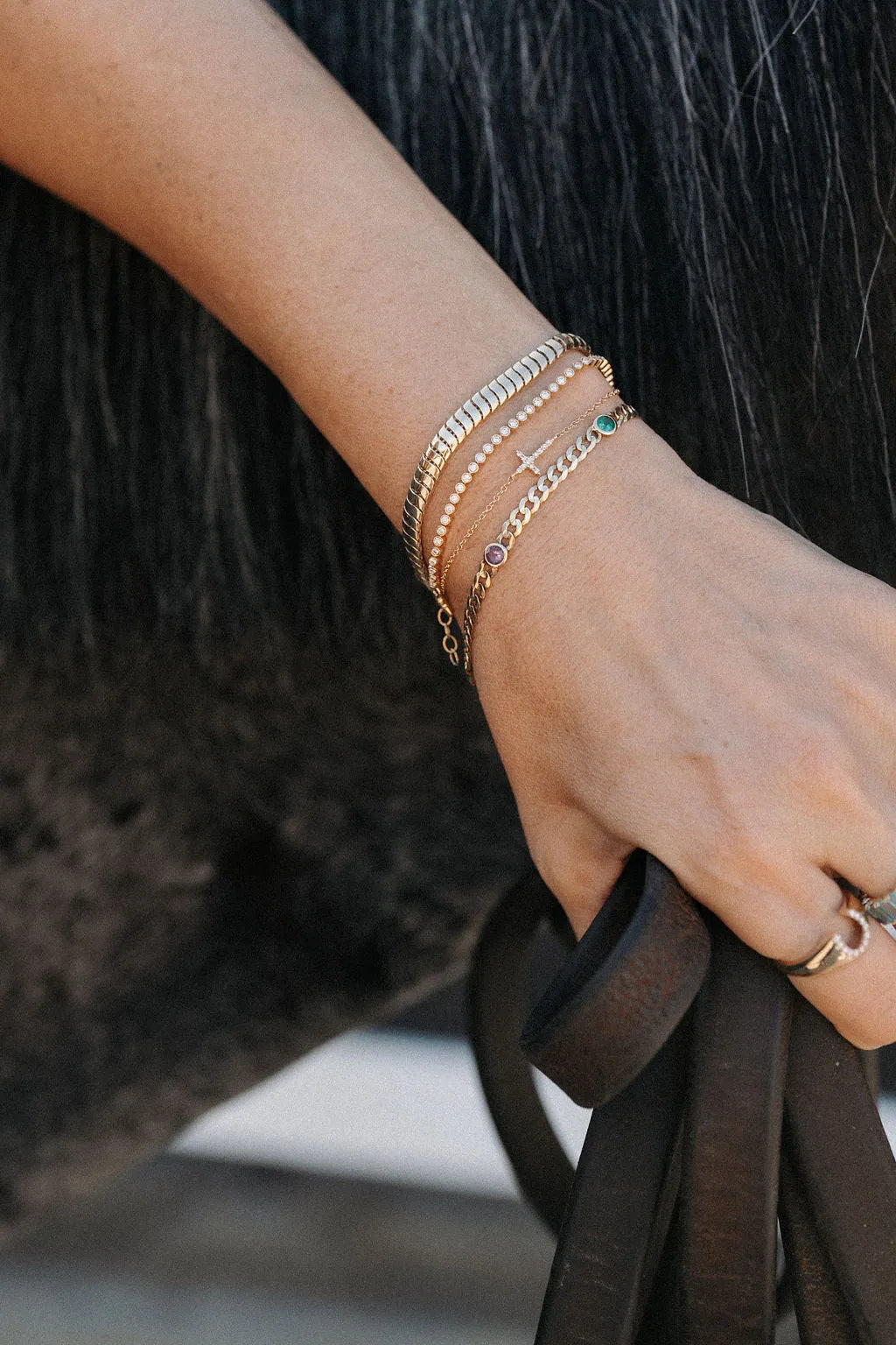 Mini Cross Bracelet — Bracelets — Mama Bijoux fine jewelry