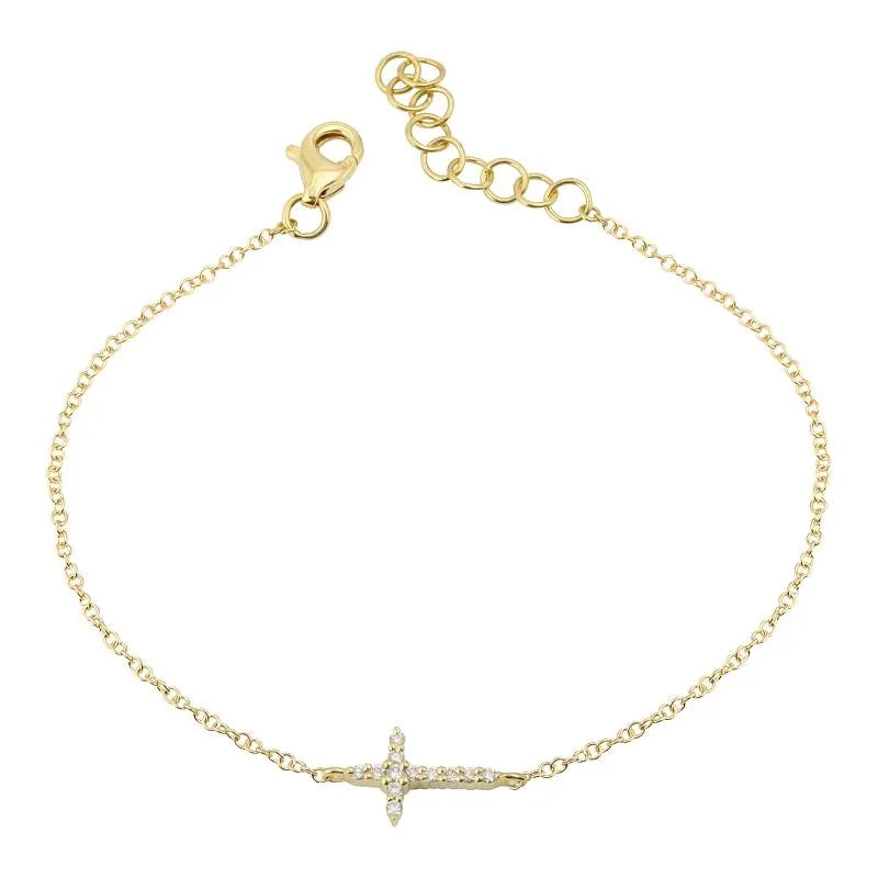 Mini Cross Bracelet — Bracelets — Mama Bijoux fine jewelry
