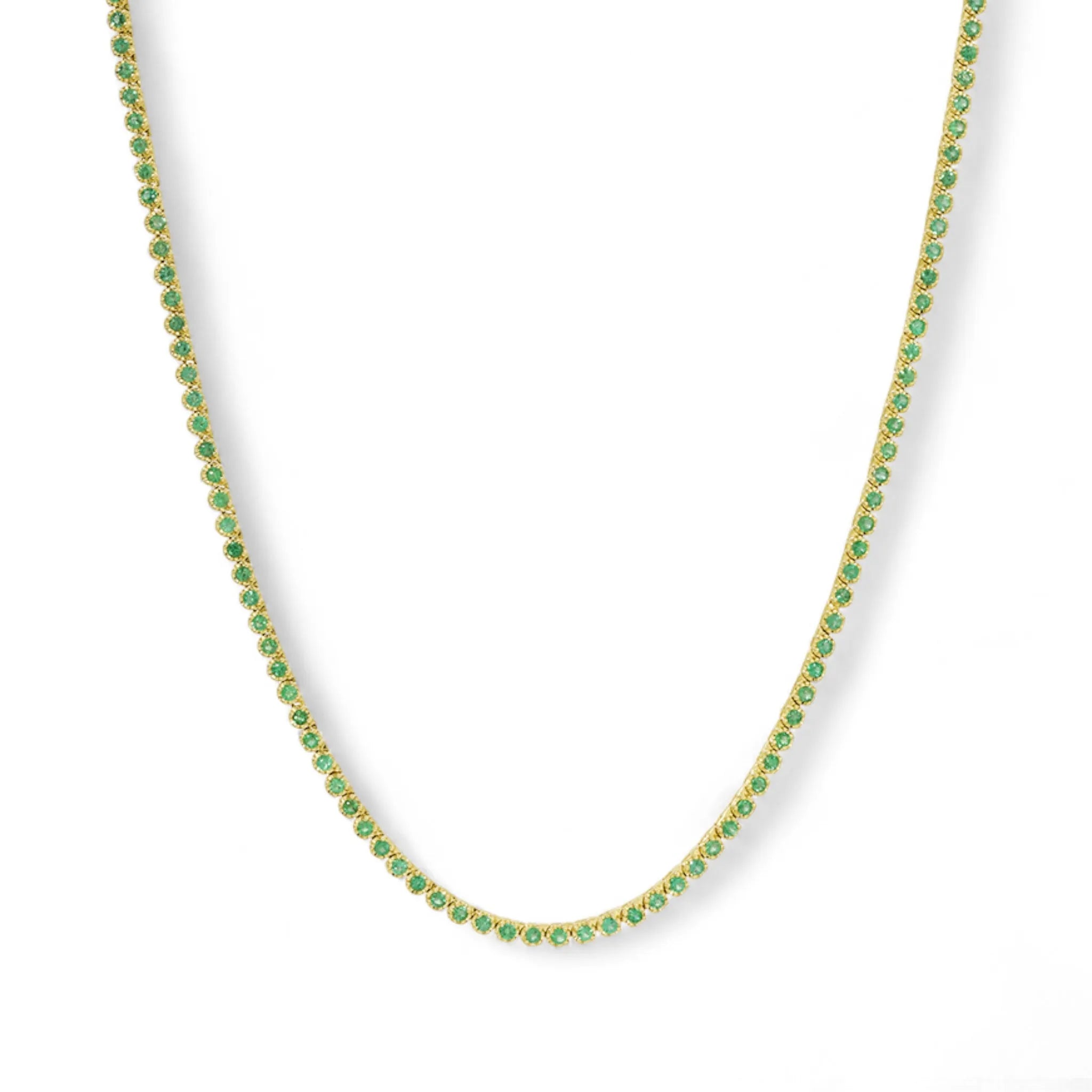 Mini Crown Set Diamond Tennis Necklace — Necklaces — Mama Bijoux fine jewelry