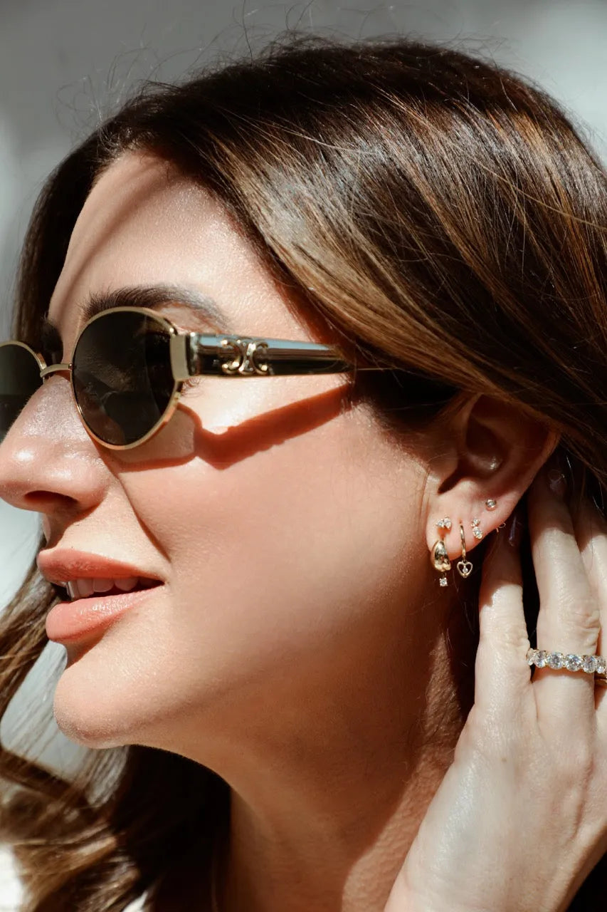 Mini Marquise & Round Diamond Studs — Earrings — Mama Bijoux fine jewelry