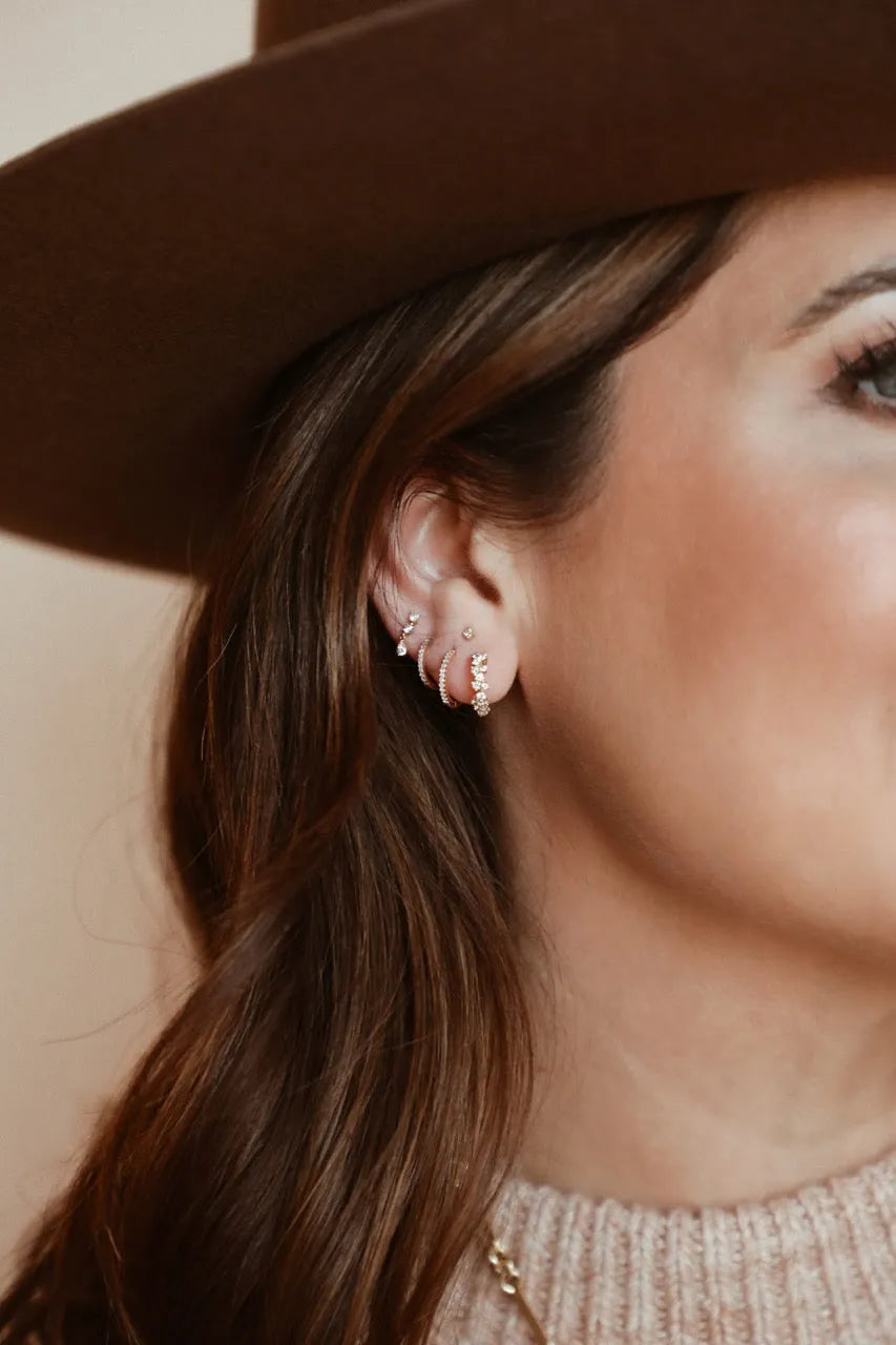 Mini Pear Drop Diamond Studs — Earrings — Mama Bijoux fine jewelry